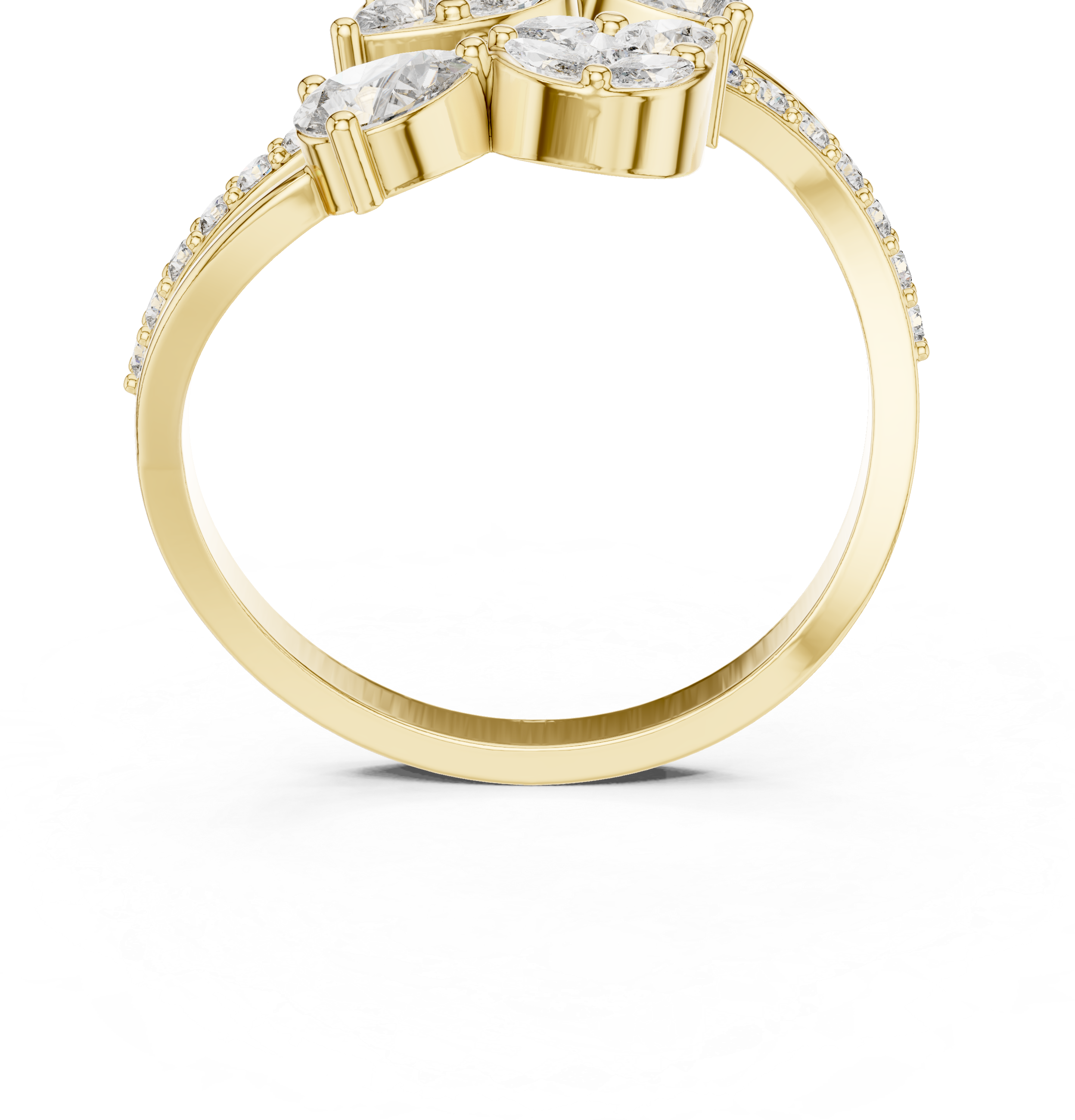 Engagement jewellery set with sparkling diamonds.