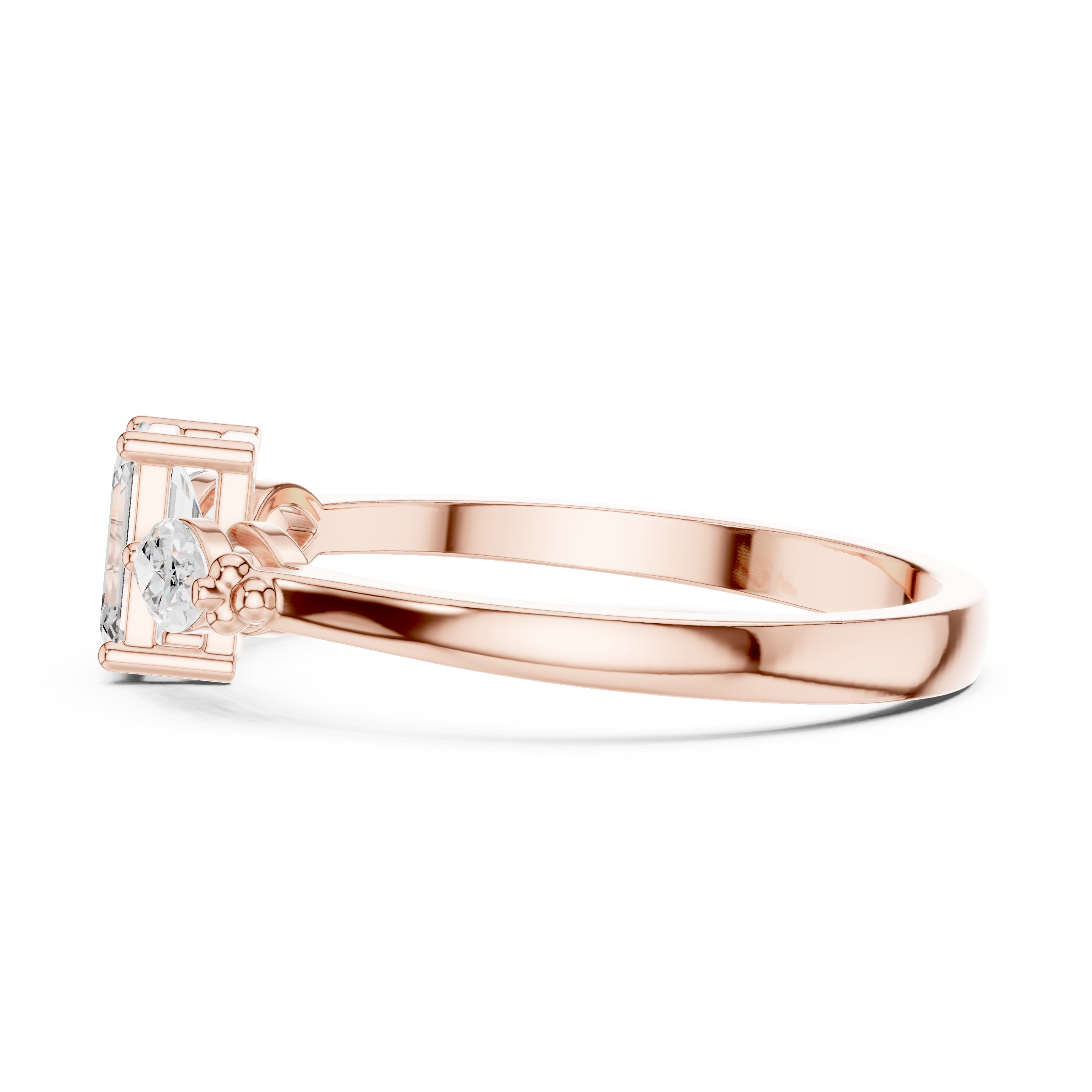 Vintage engraved band ring with decorative pattern.