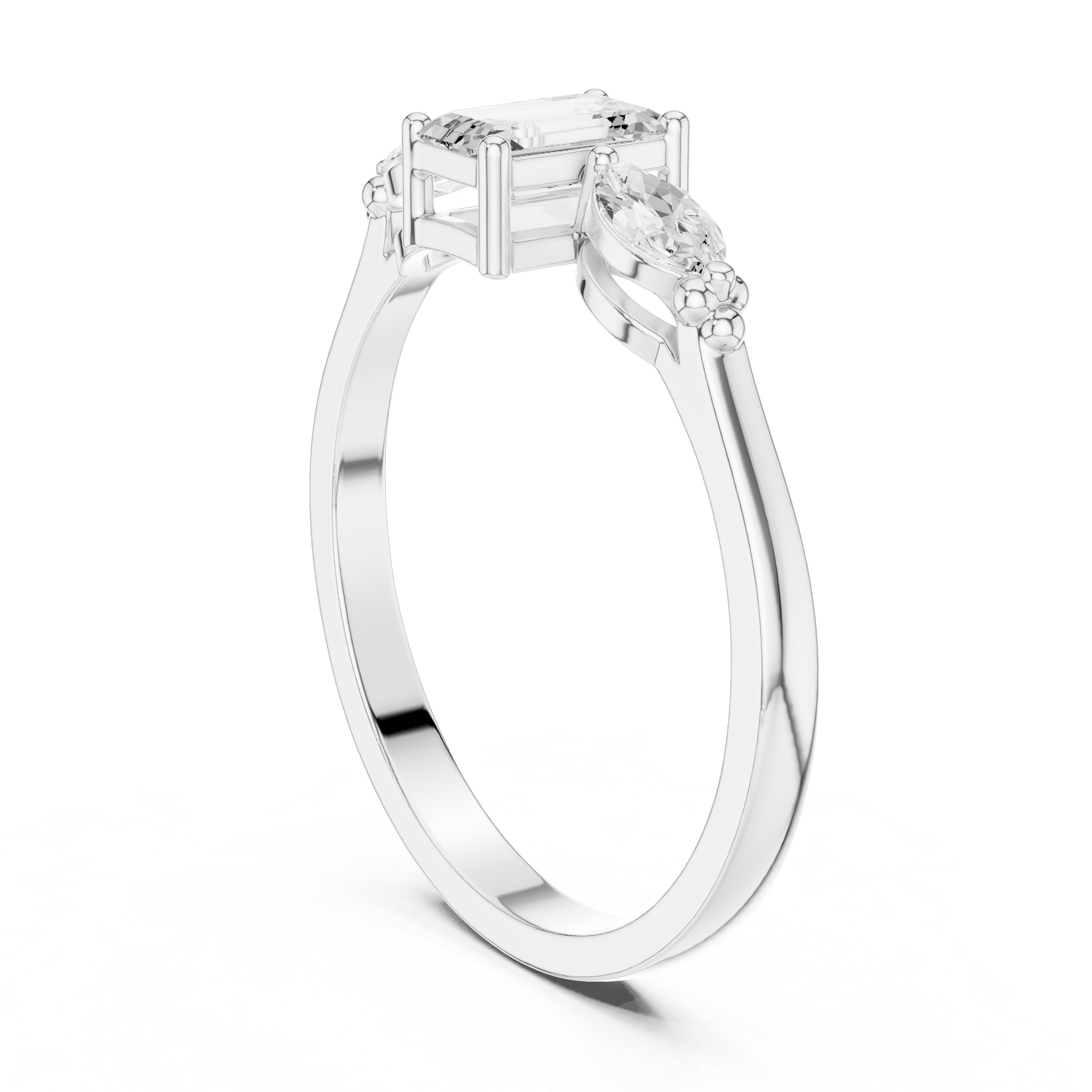 Double row diamond band with brilliant shine.