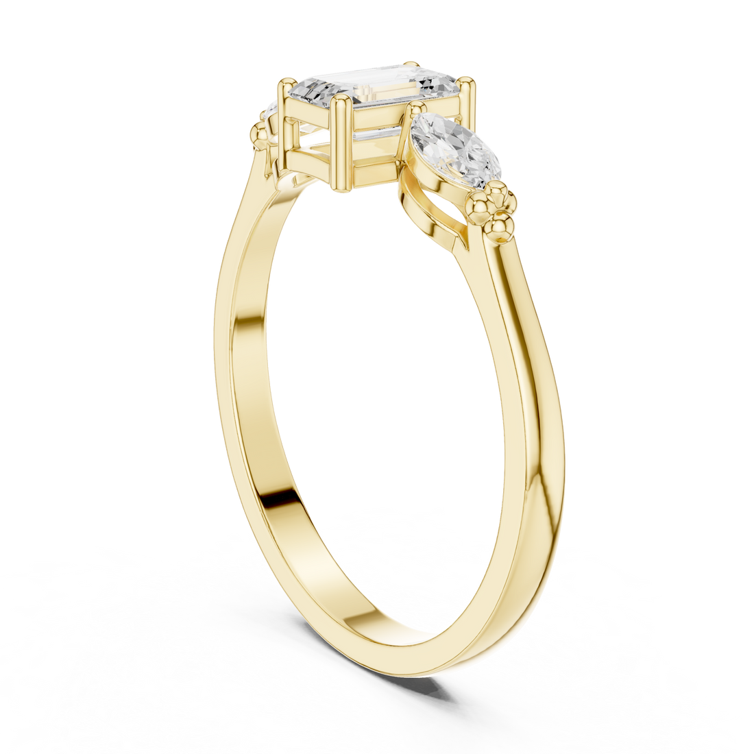 Small gold hoop earrings with polished surface.