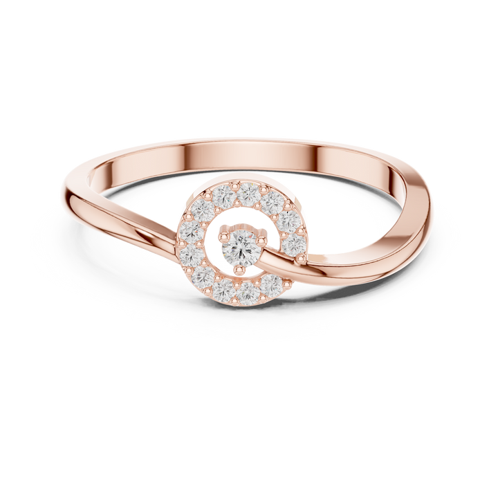 Diamond nose pin with minimal round setting.