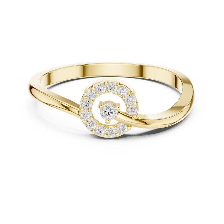 Gold engraved toe ring with floral pattern.