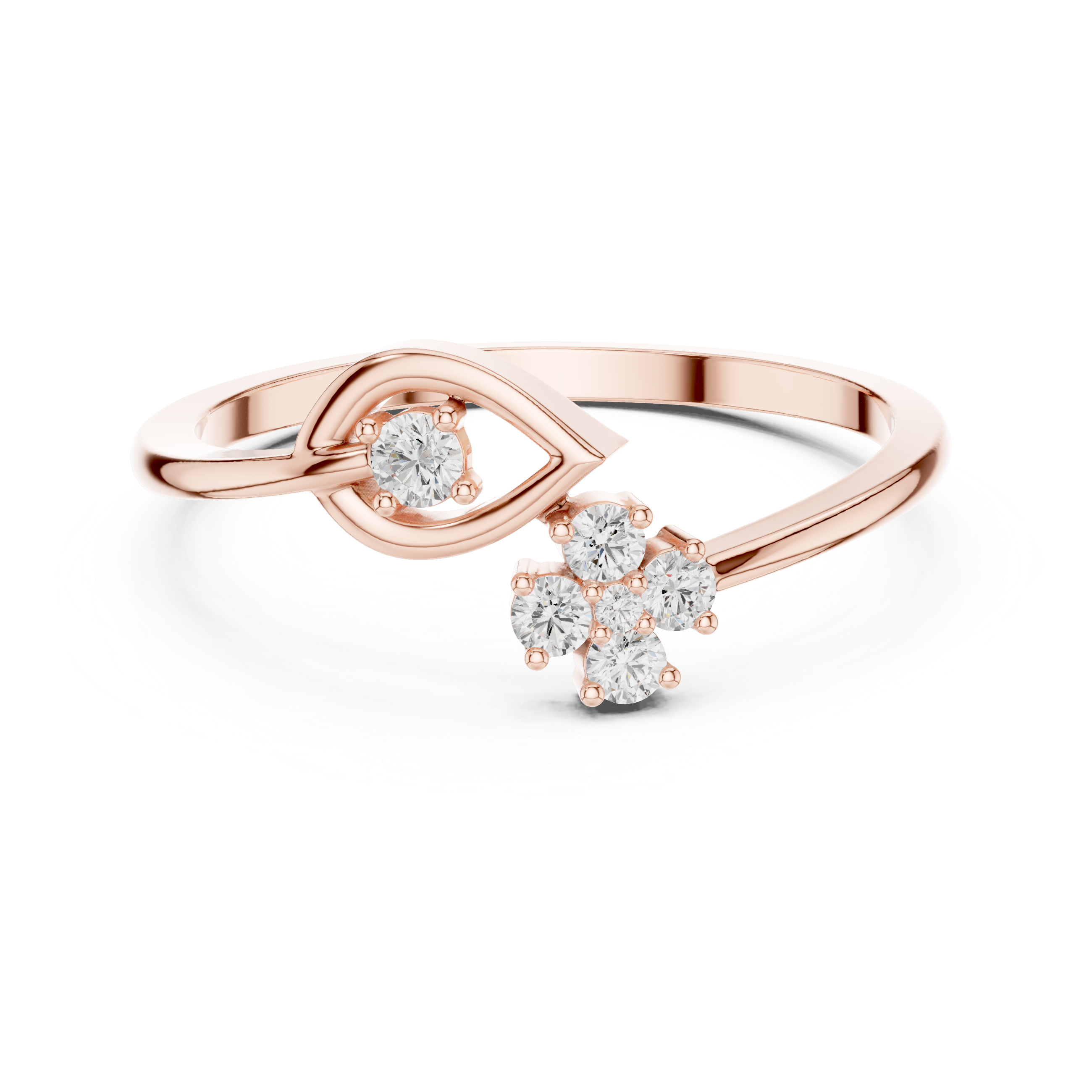 Silver adjustable toe ring with modern design.