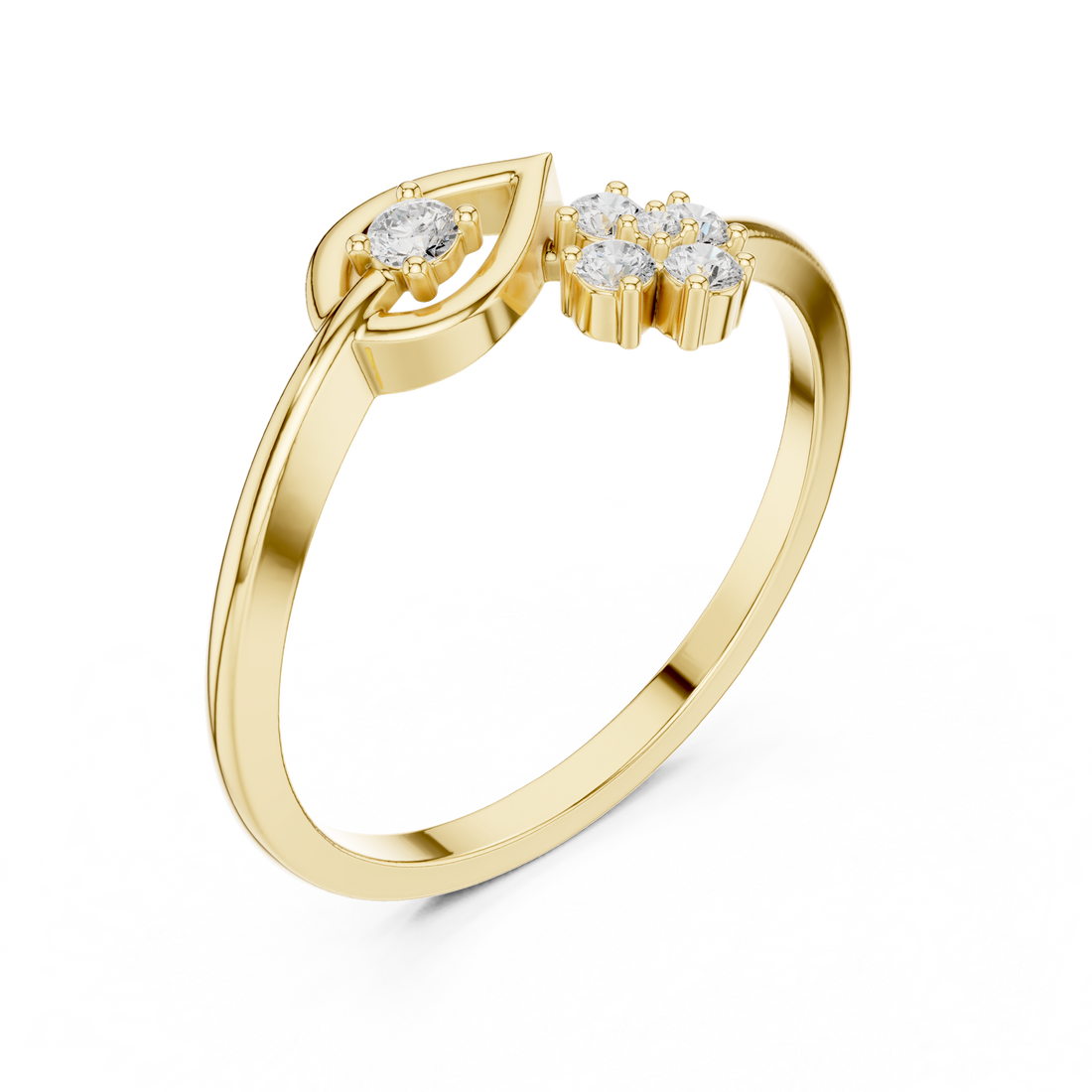 Men's diamond signet ring with bold square top.