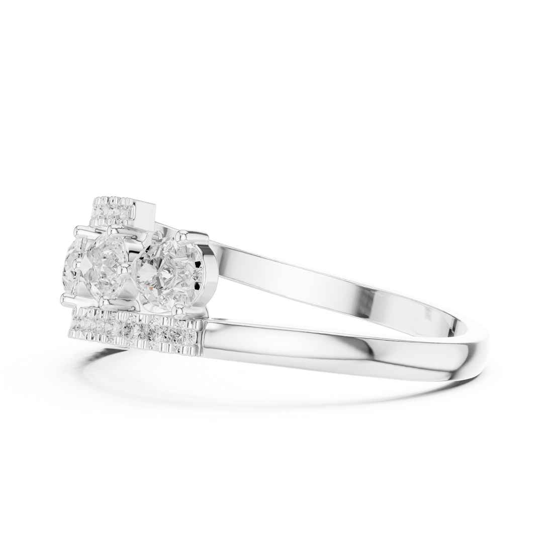 Large cocktail ring with bold gemstone center.
