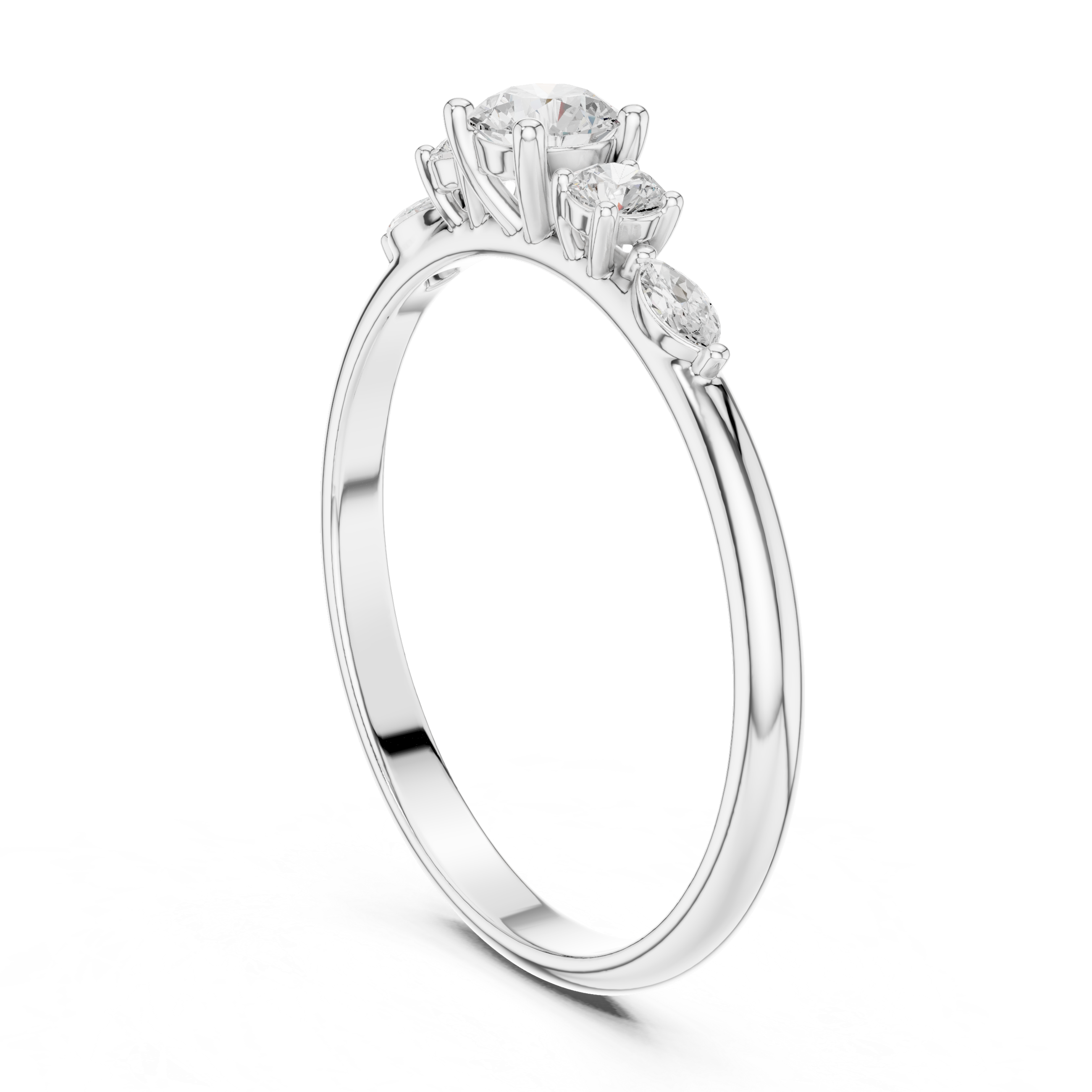 Engagement jewellery set with diamond accents.