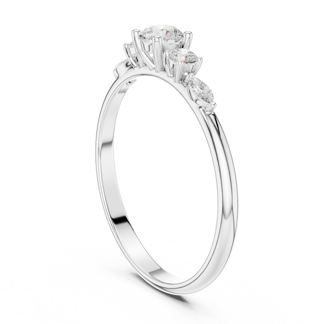 Engagement jewellery set with diamond accents.