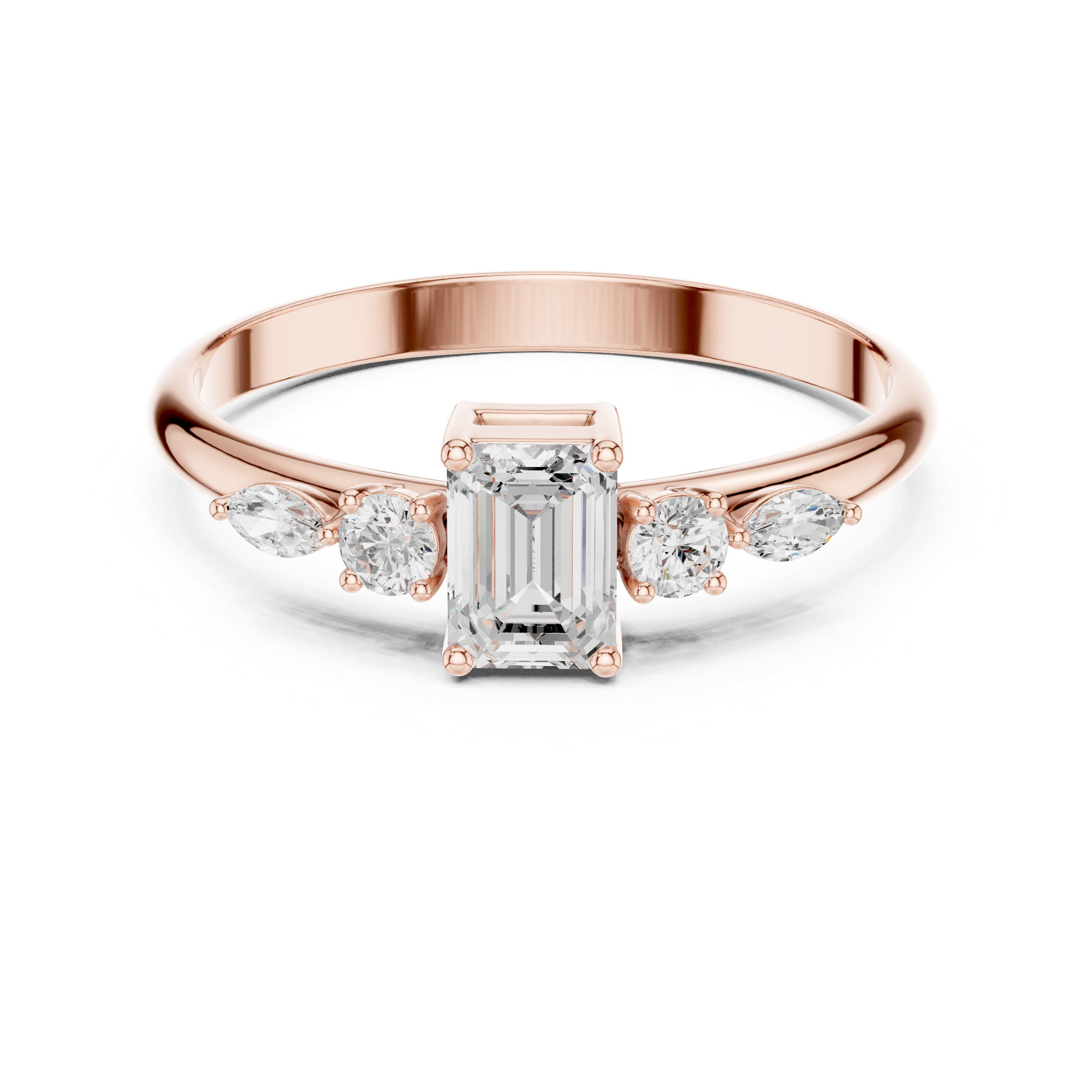 Stackable ring set with slim polished bands.