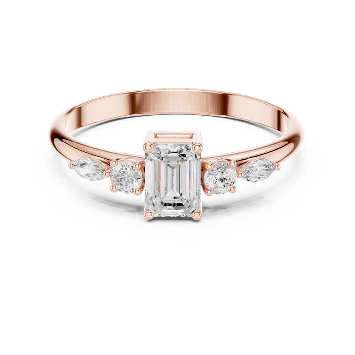 Stackable ring set with slim polished bands.