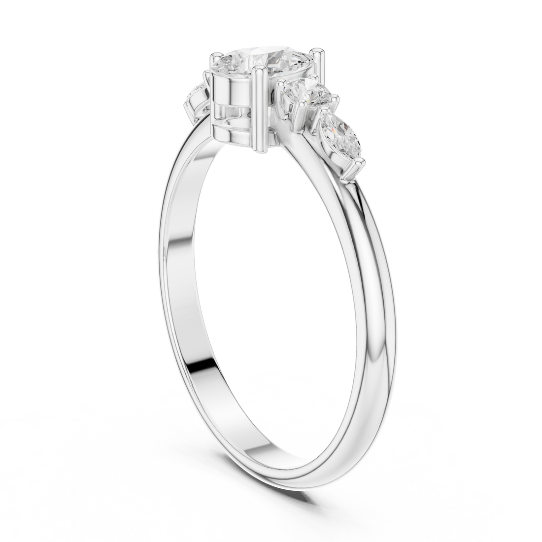 Diamond bangle with shimmering pavé stones.
