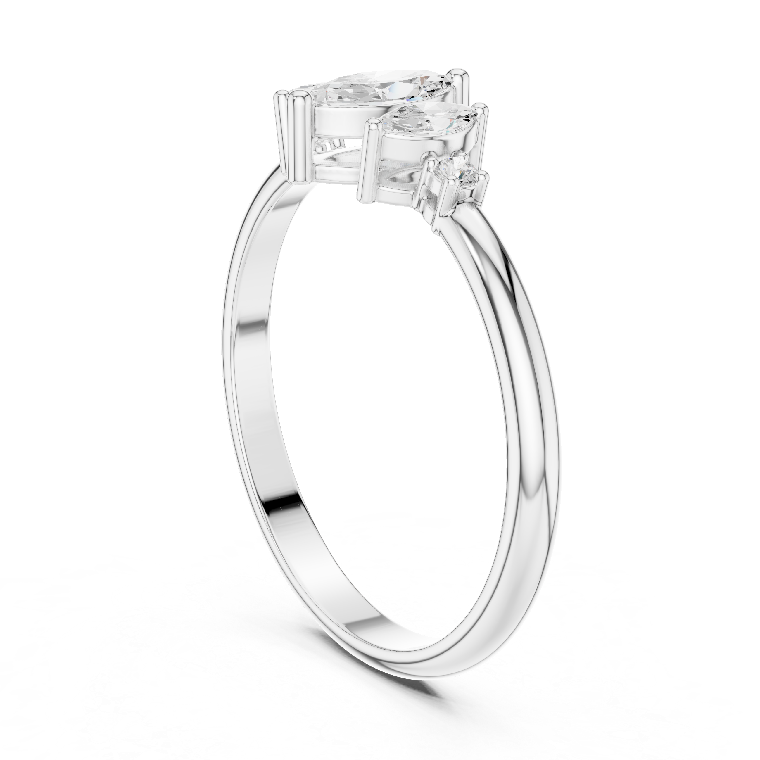 Solitaire engagement ring with elegant prong design.