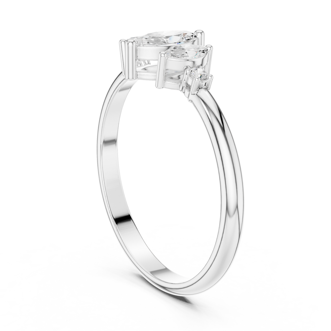 Solitaire engagement ring with elegant prong design.