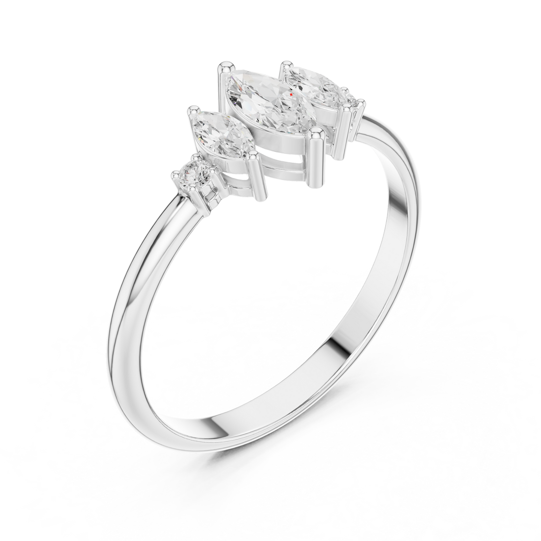 Halo engagement ring with brilliant diamond border.