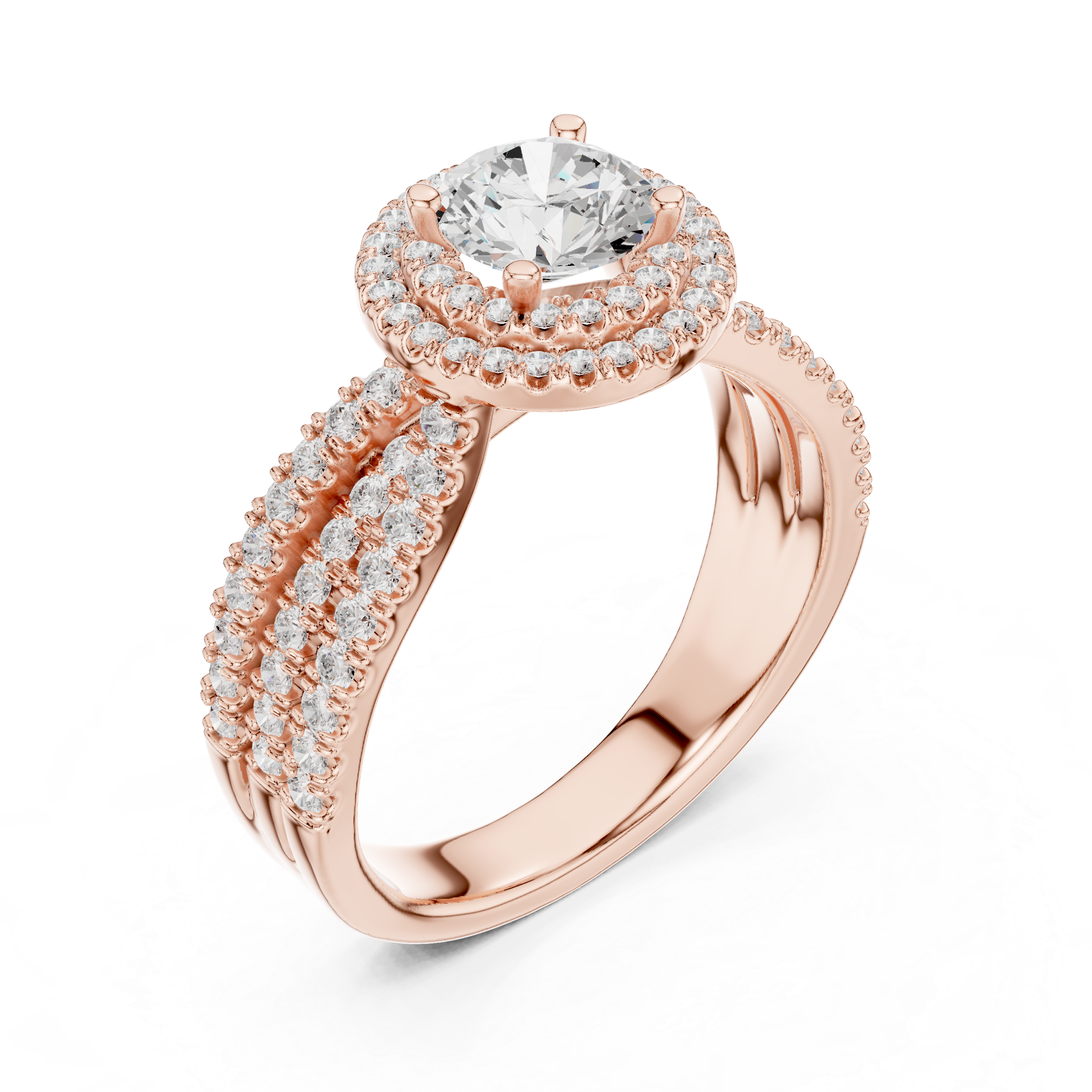 Diamond pendant with brilliant round stone.