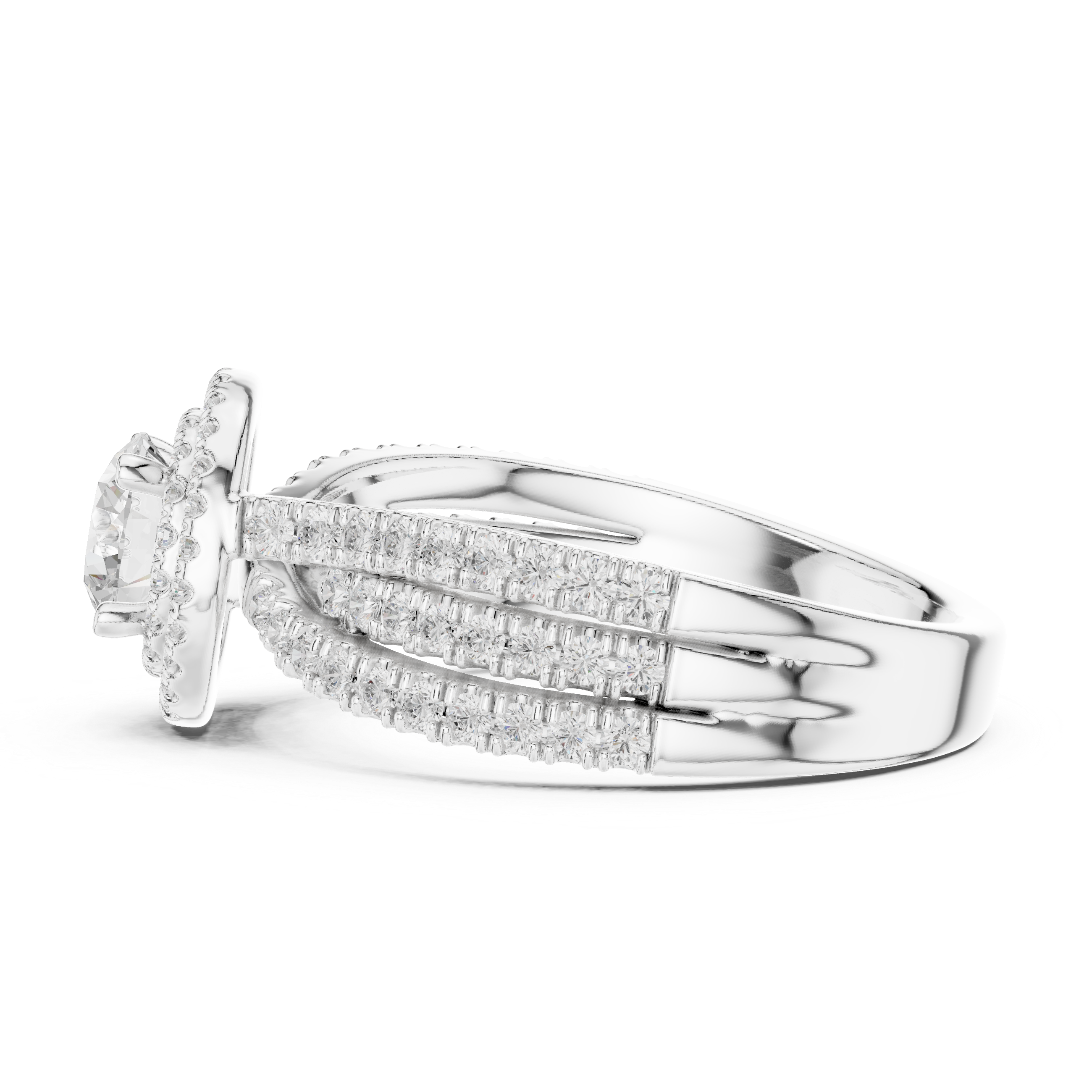 Anniversary ring with sparkling side stones.