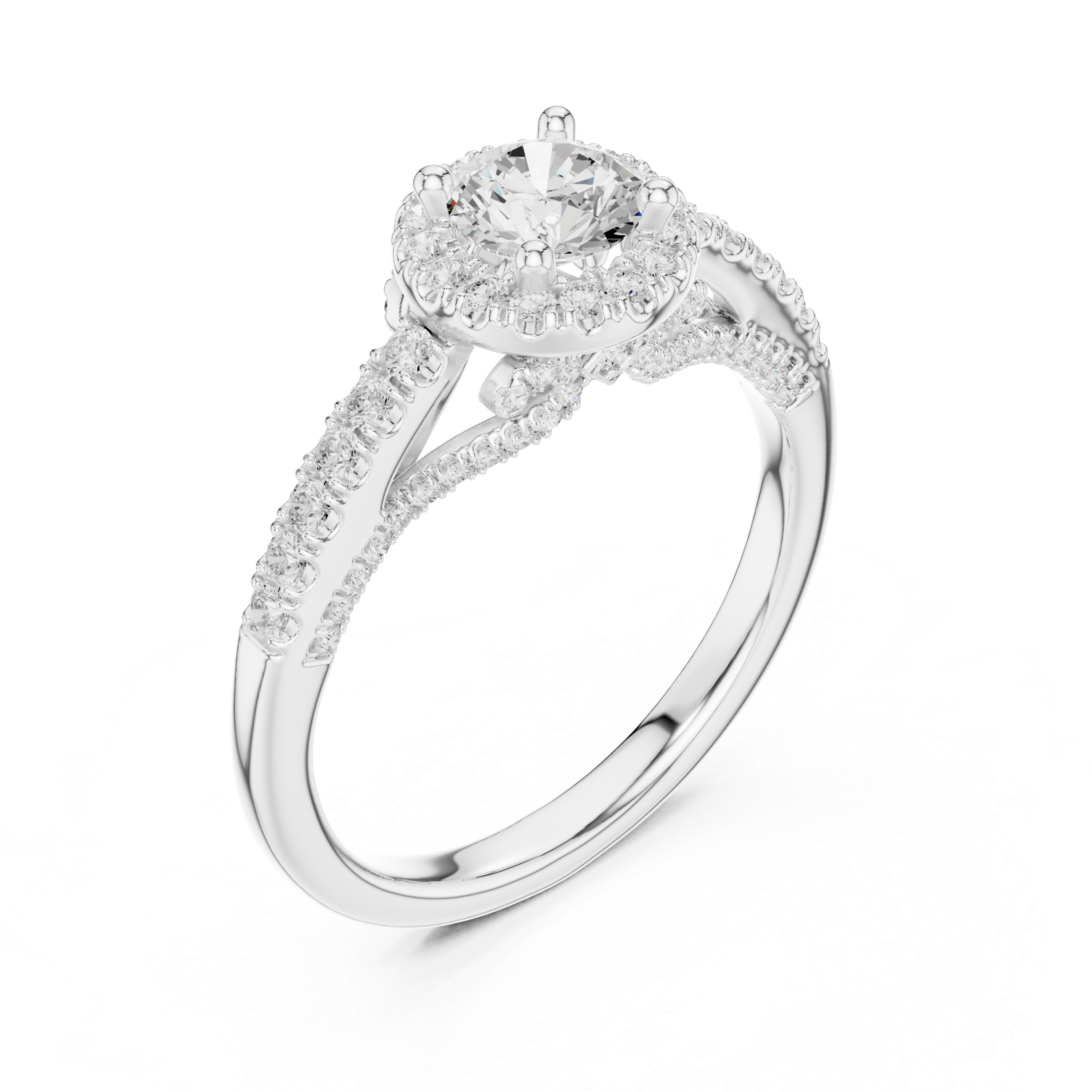 Diamond jewellery set with matching pieces.