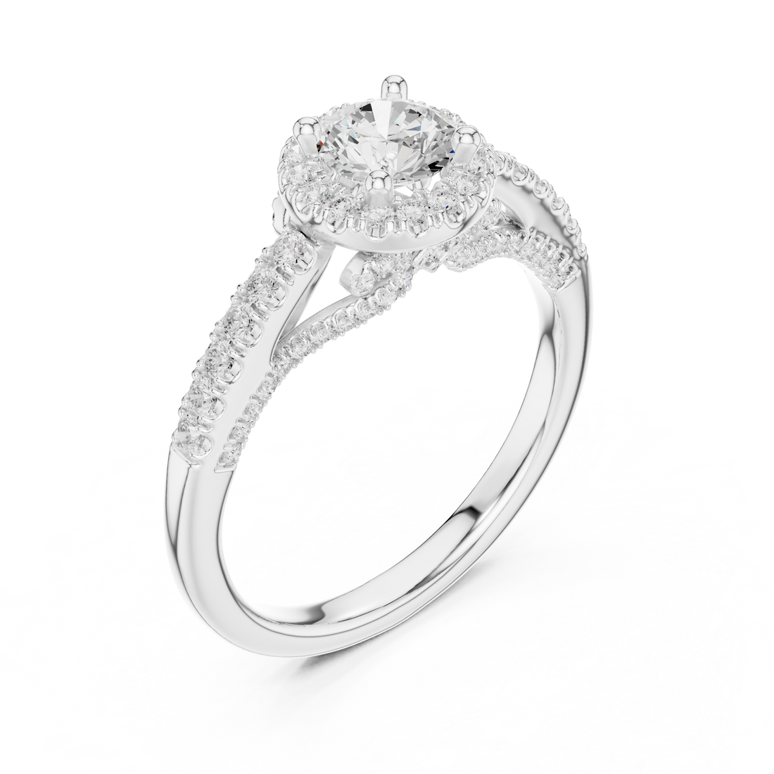 Diamond jewellery set with matching pieces.