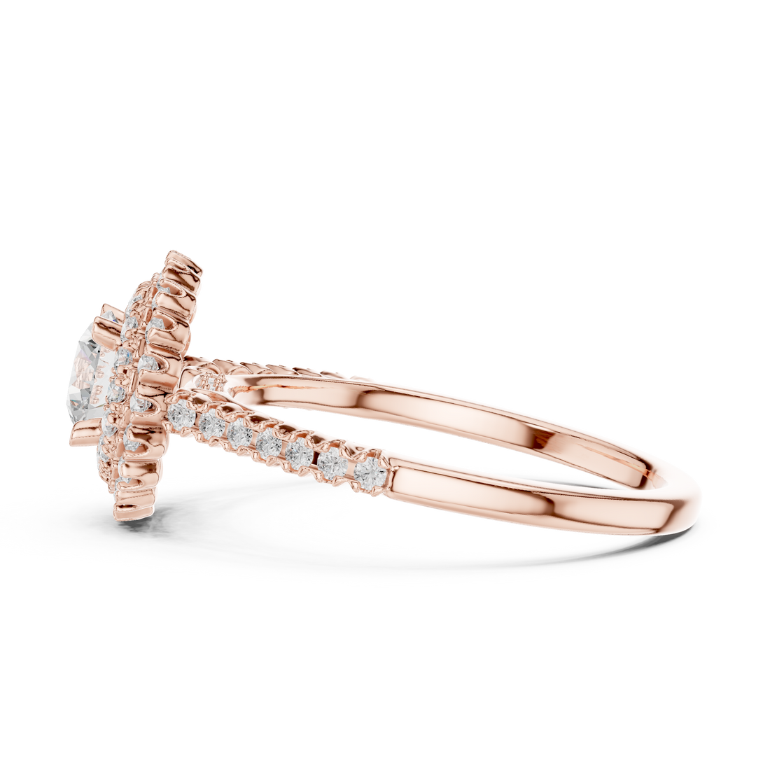 Diamond hoop earrings with sparkling stones.