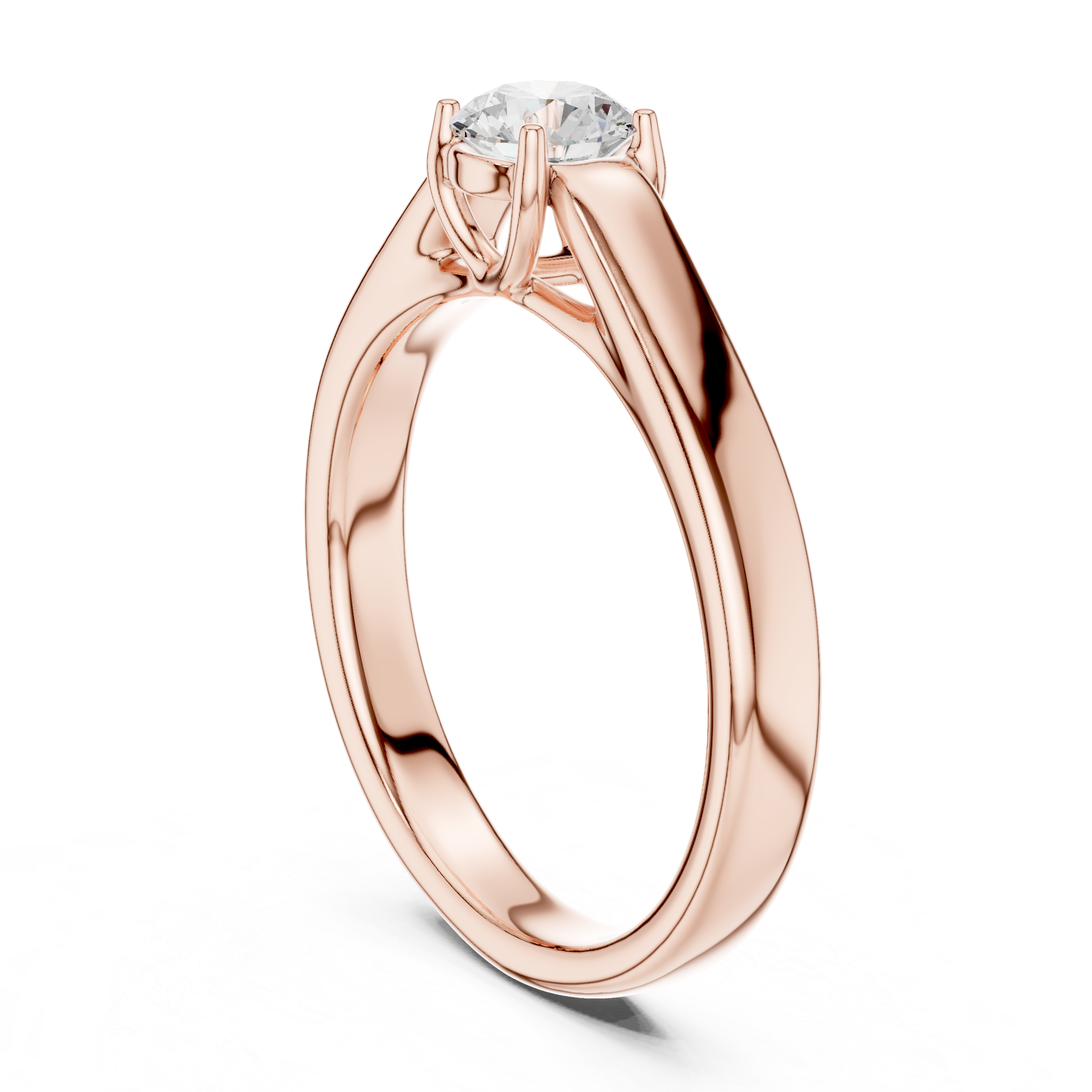 Solitaire diamond pendant with thin chain.