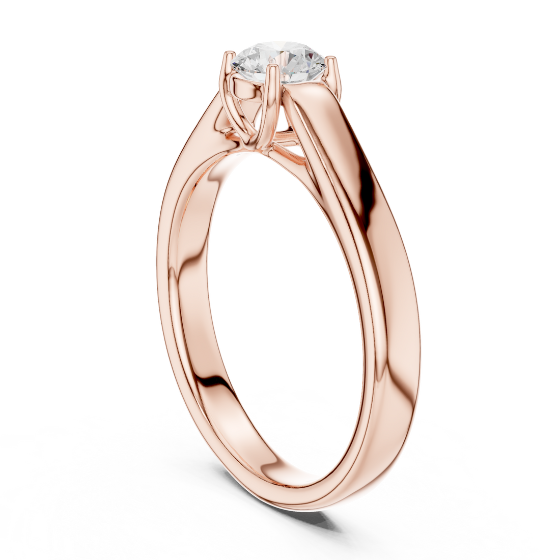 Solitaire diamond pendant with thin chain.