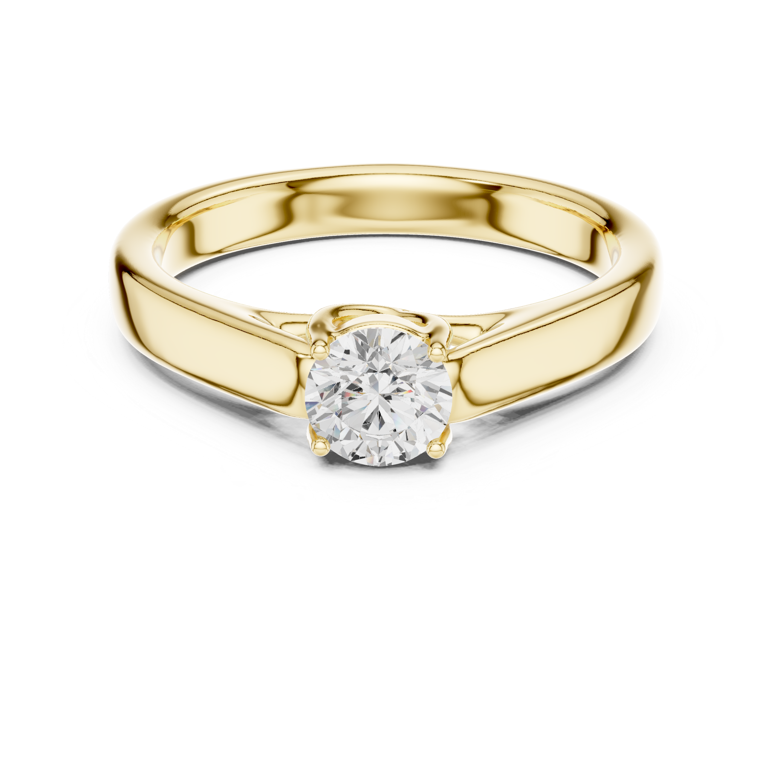 Hinged gold bangle bracelet.