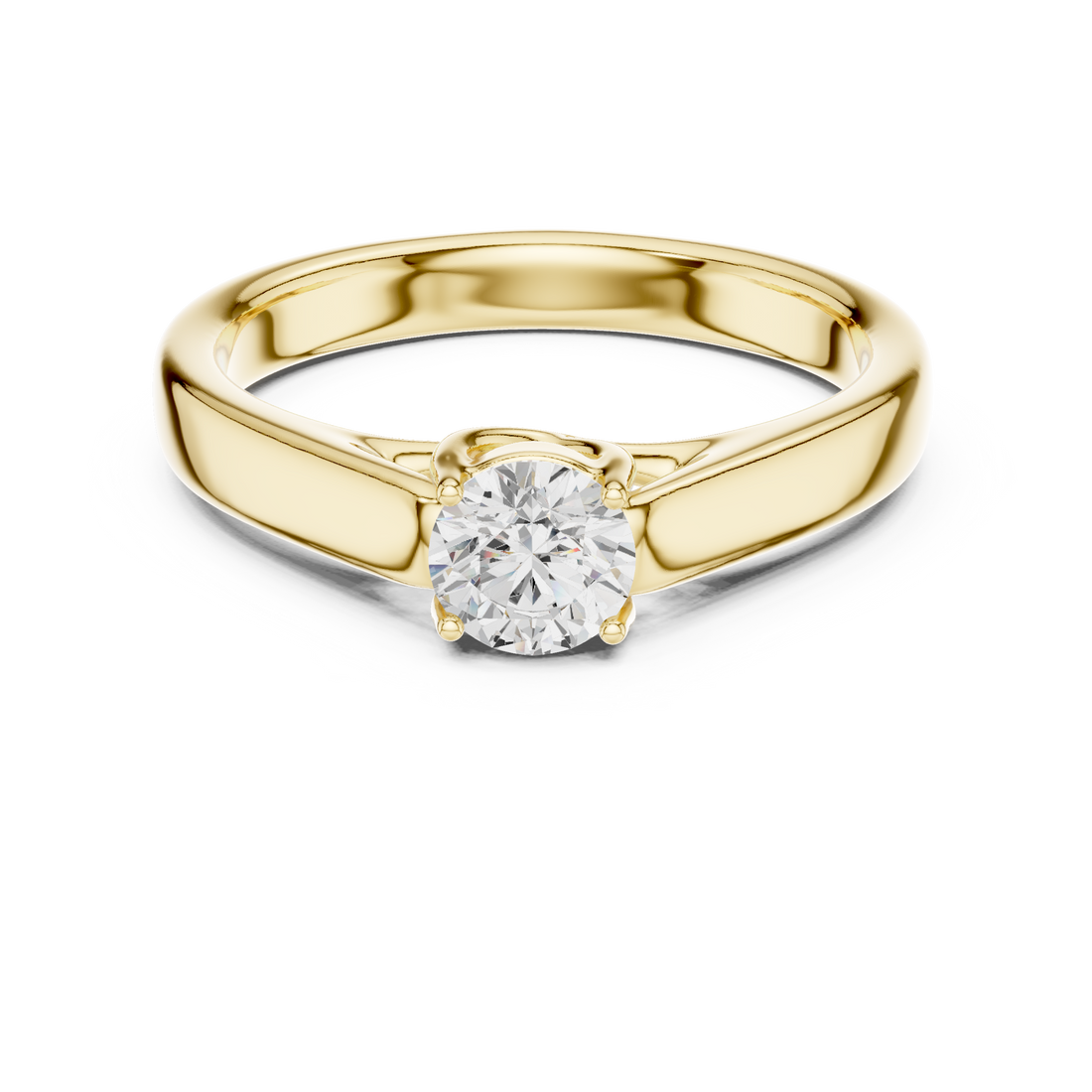 Hinged gold bangle bracelet.