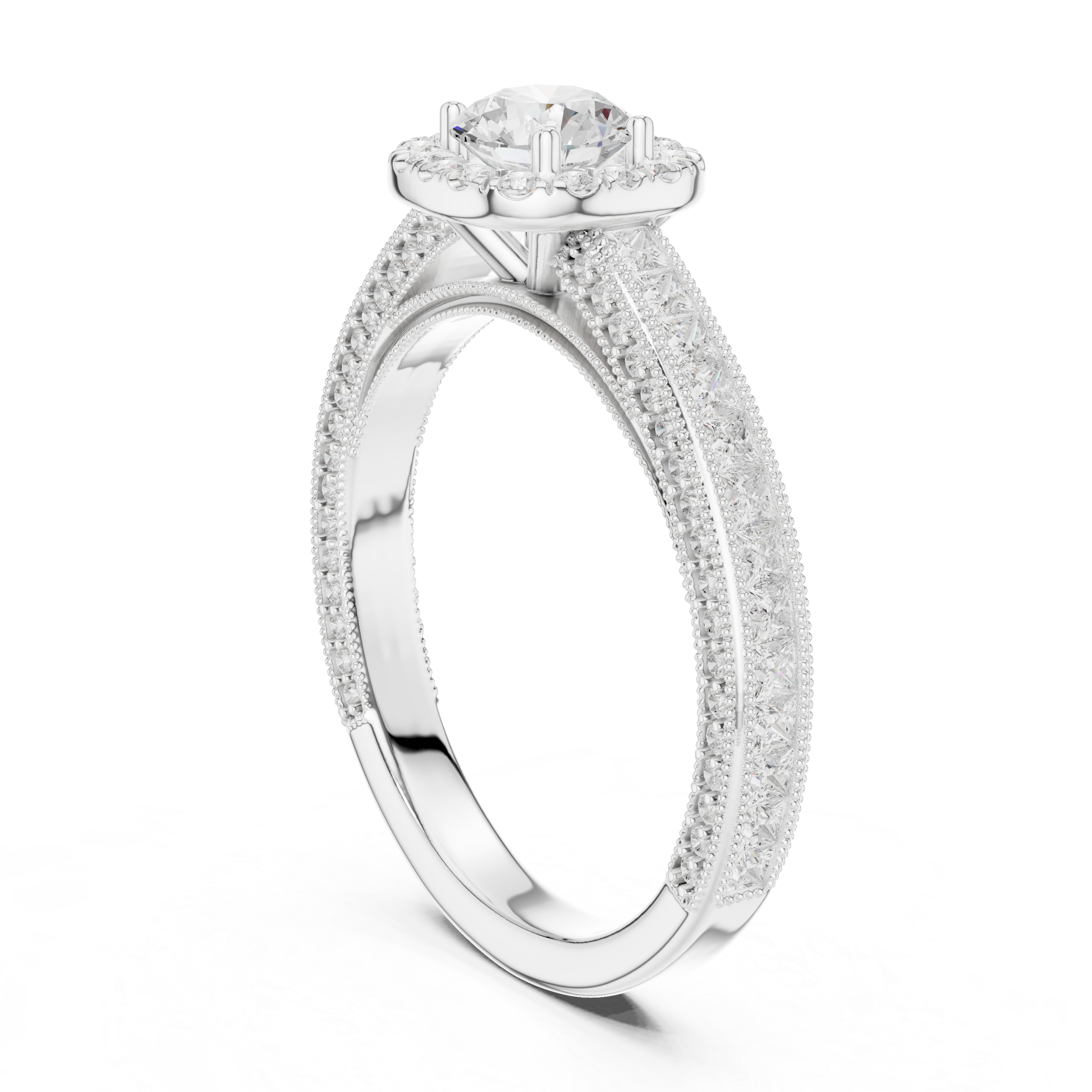 Diamond nose pin with small solitaire stone.
