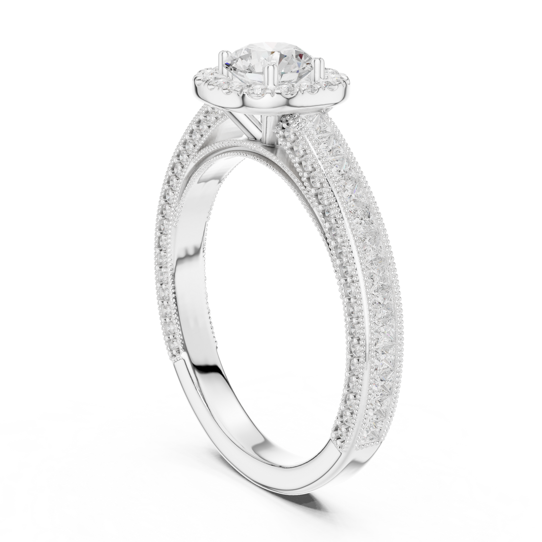 Diamond nose pin with small solitaire stone.