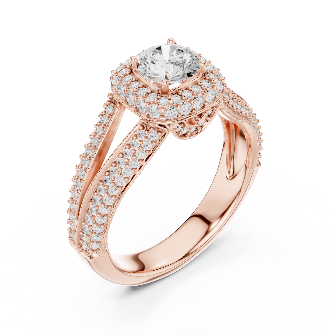 Men's diamond ring with bold style.