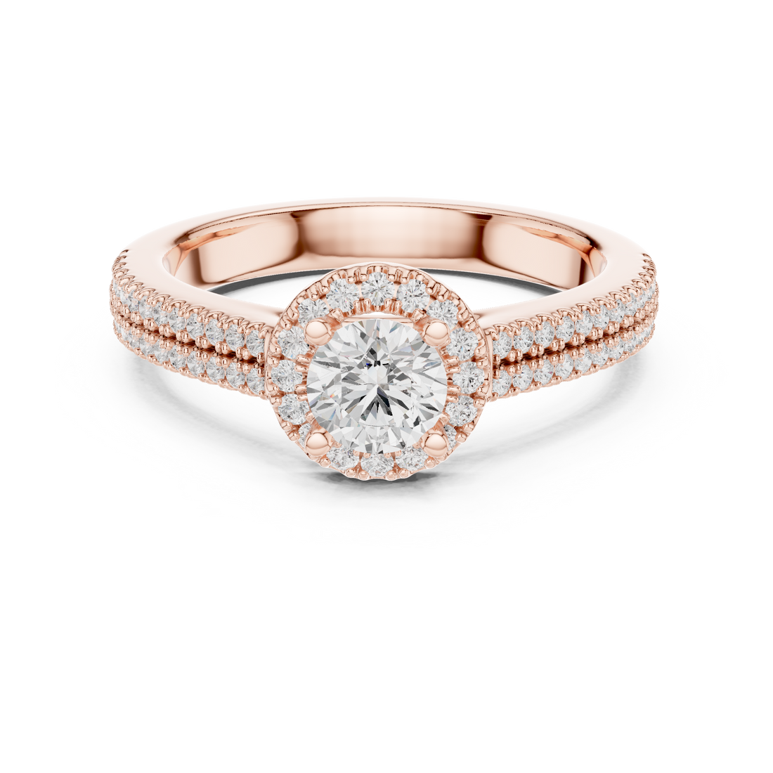 Multi-band ring with layered design.