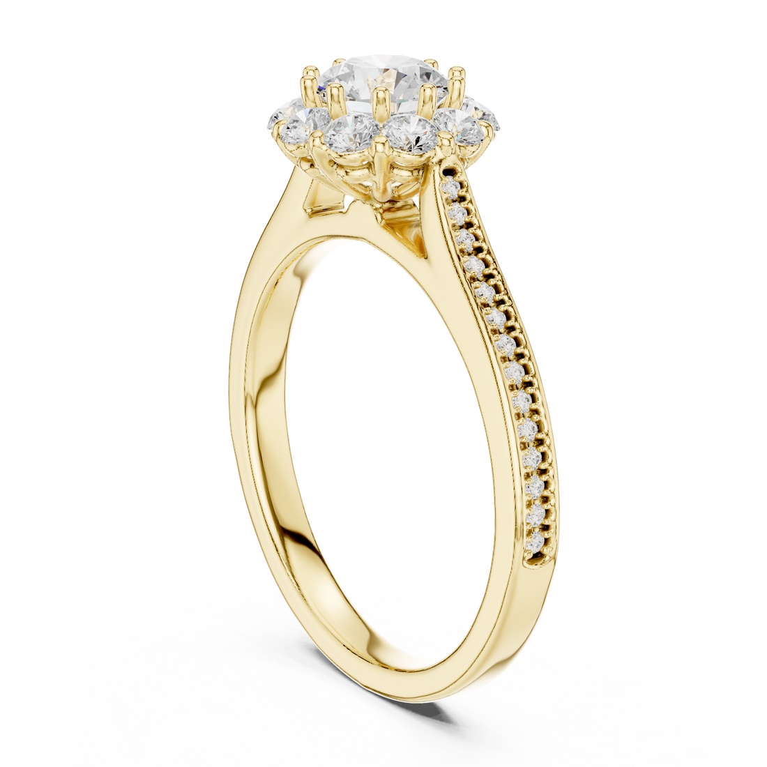 Engagement jewellery set with modern style.