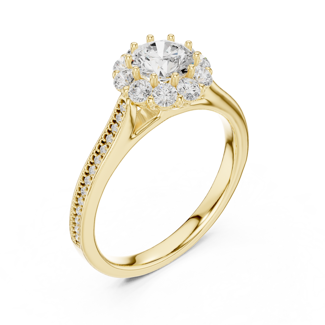 Diamond bridal set with luxury design.
