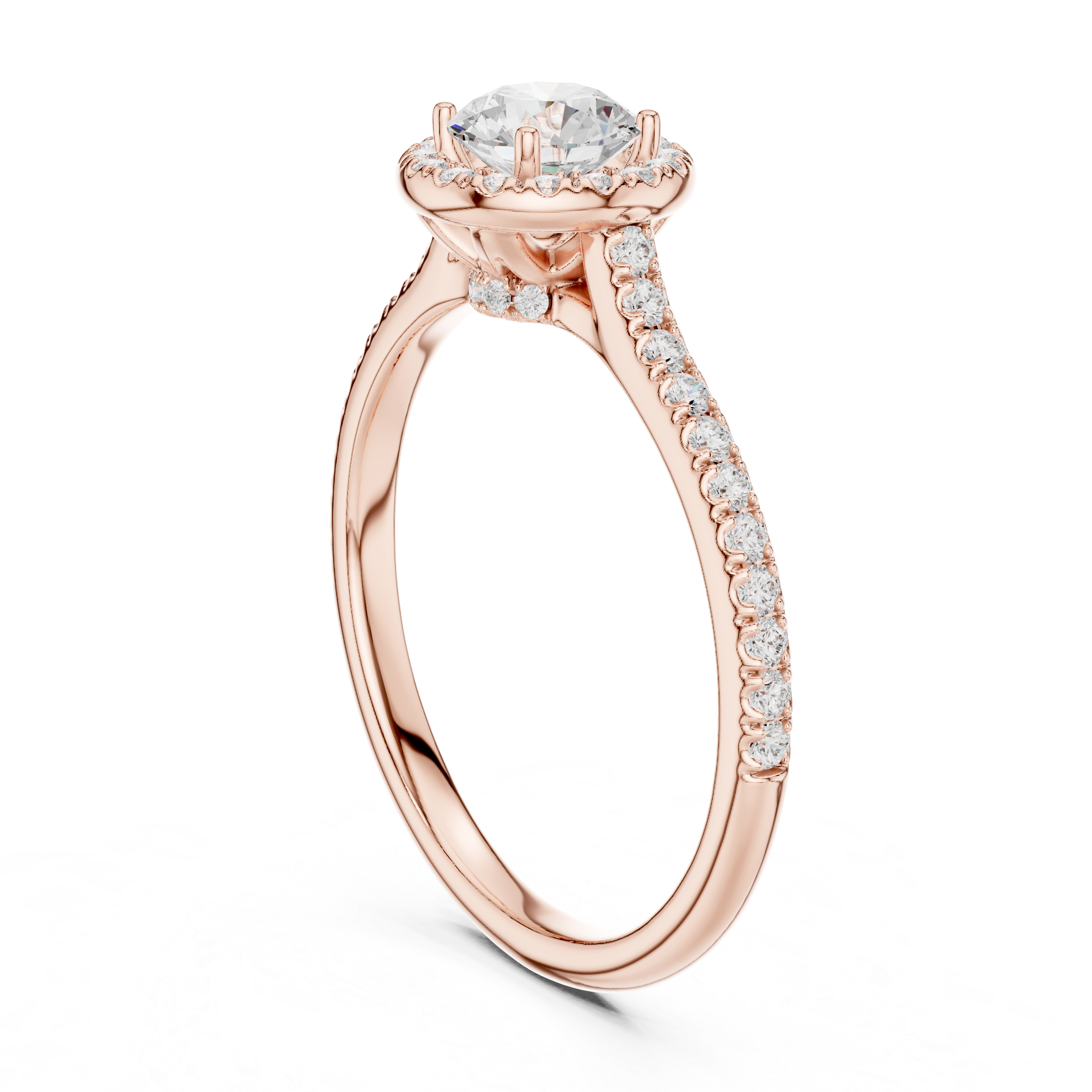Vintage floral ring with engraved gold details.