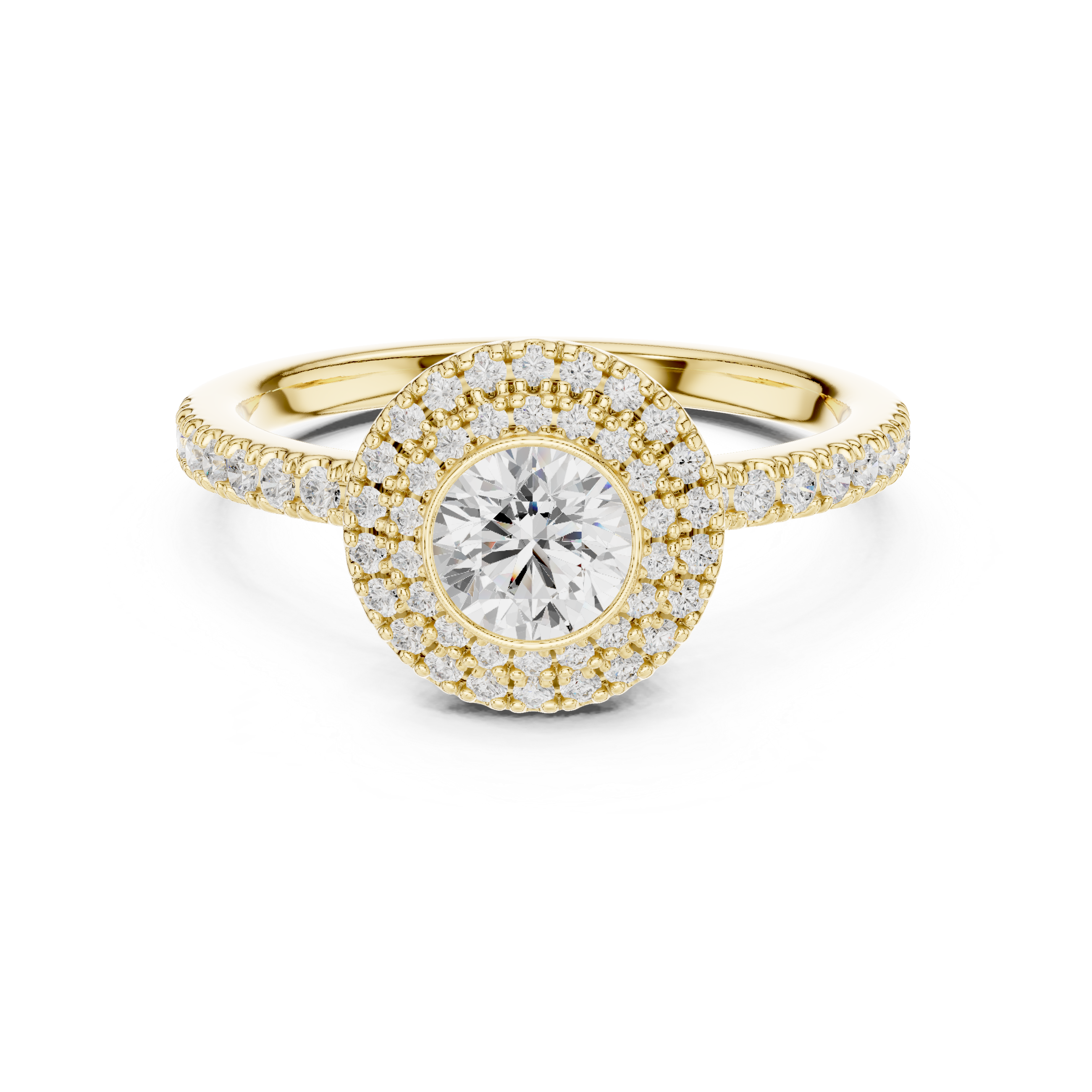 Diamond nose pin with round solitaire.