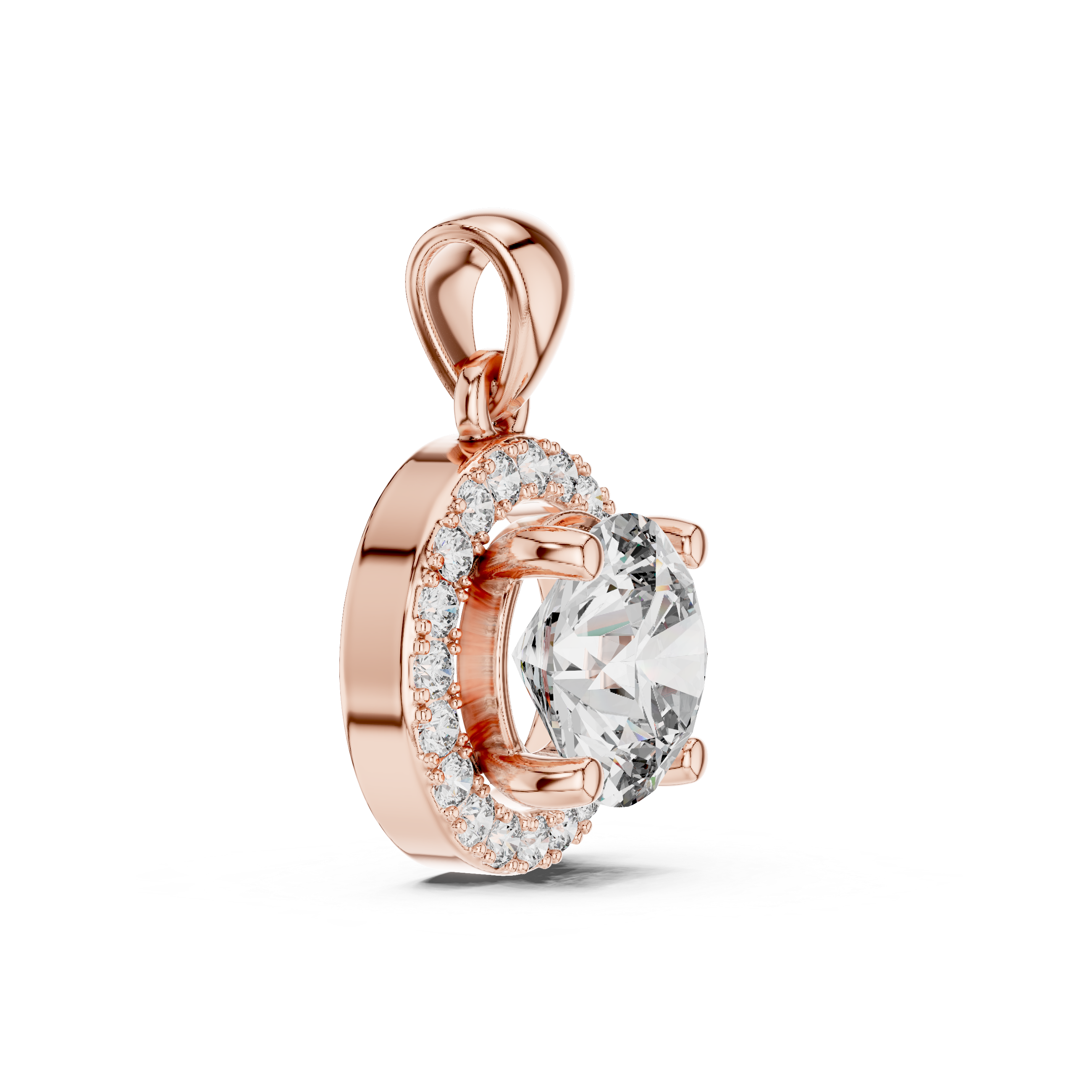 Elegant nose pin featuring tiny solitaire diamond in sleek gold mount.