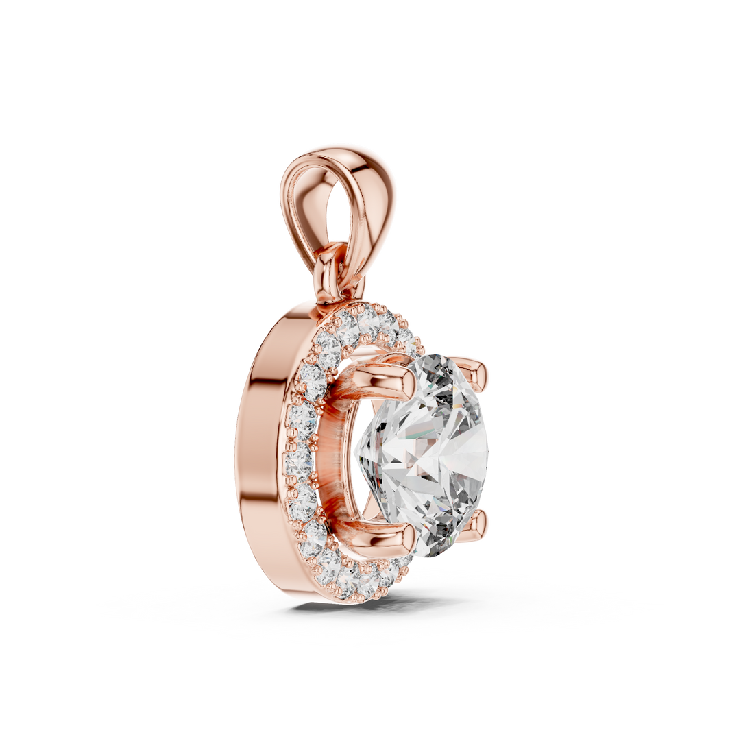 Elegant nose pin featuring tiny solitaire diamond in sleek gold mount.