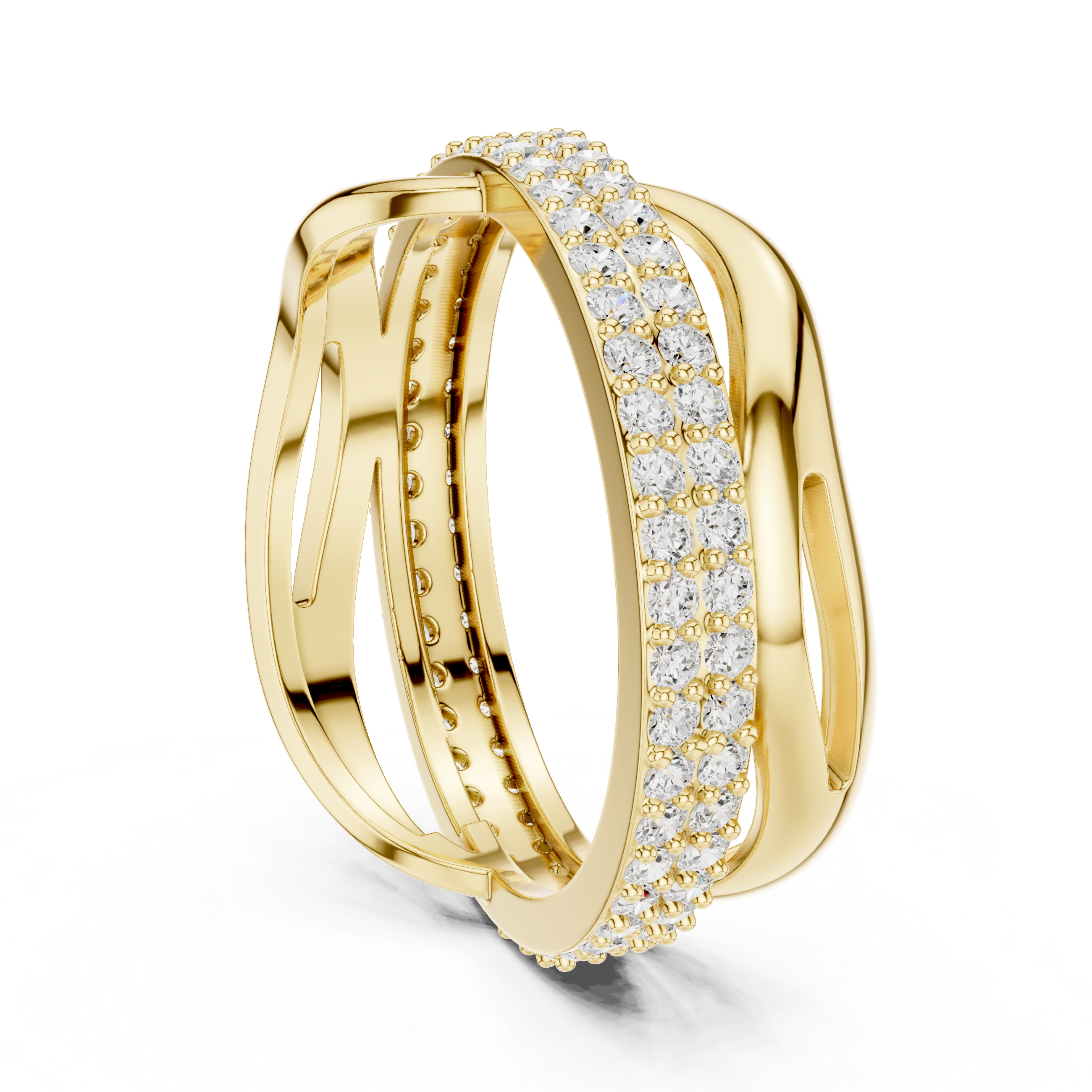 Elegant tennis bracelet featuring uniform diamond pattern.