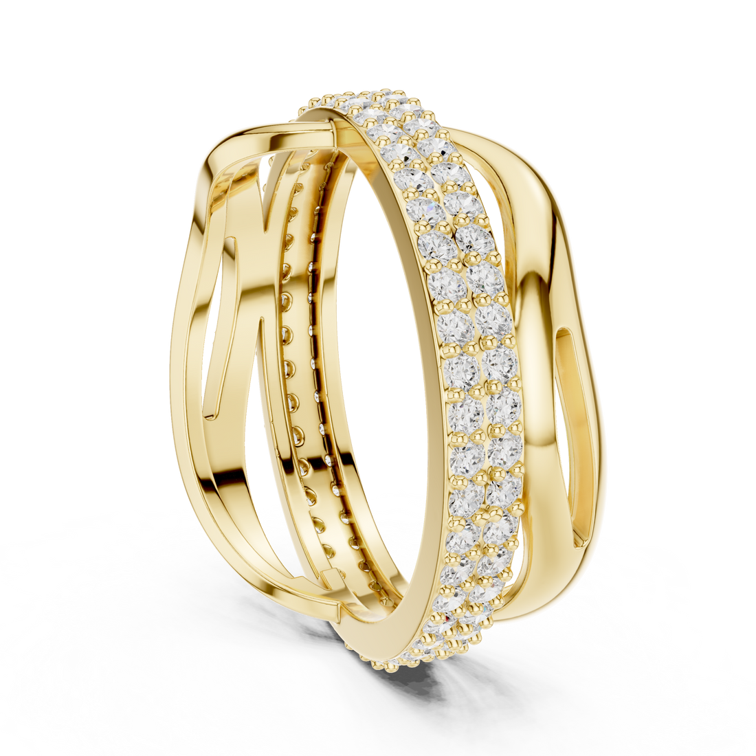 Elegant tennis bracelet featuring uniform diamond pattern.