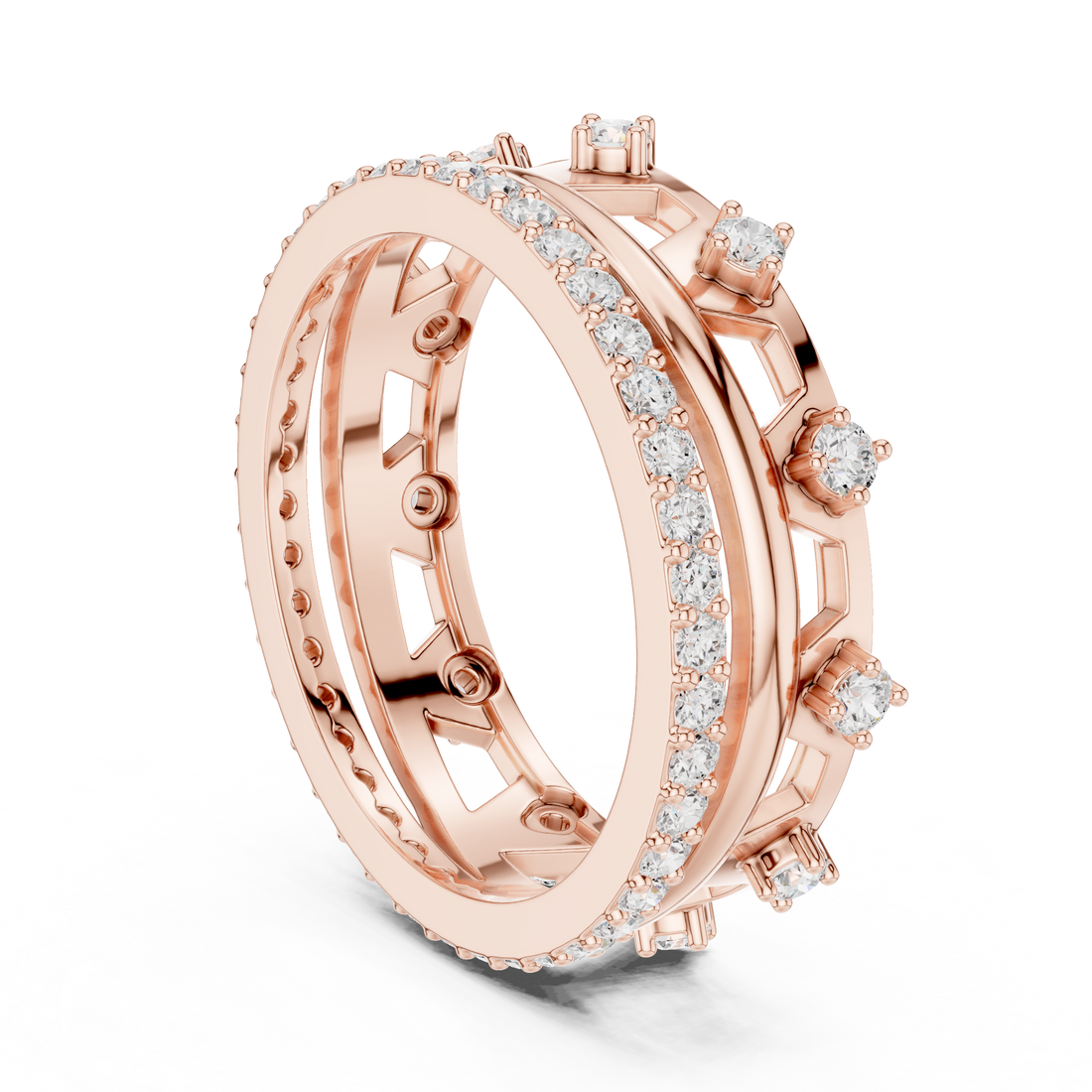 Luxury bridal diamond set featuring high-end craftsmanship.