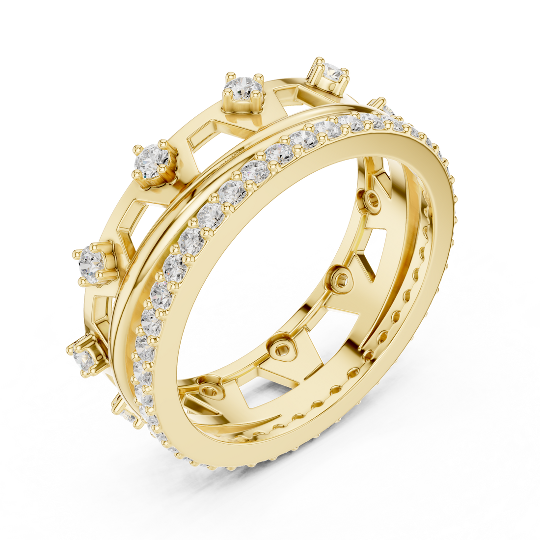 Modern diamond pendant featuring minimalist design.