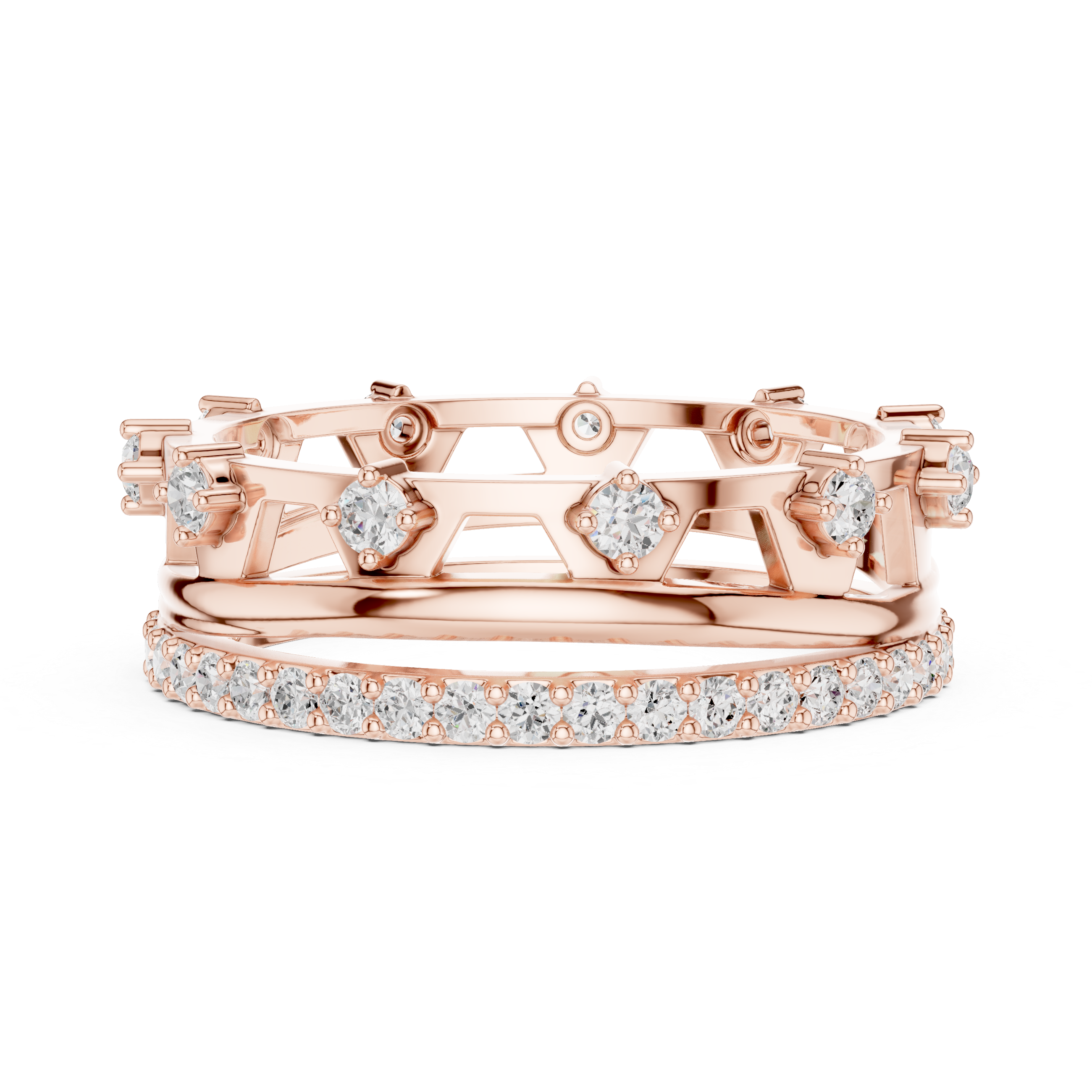 Stylish engagement jewellery set featuring modern elegant design.