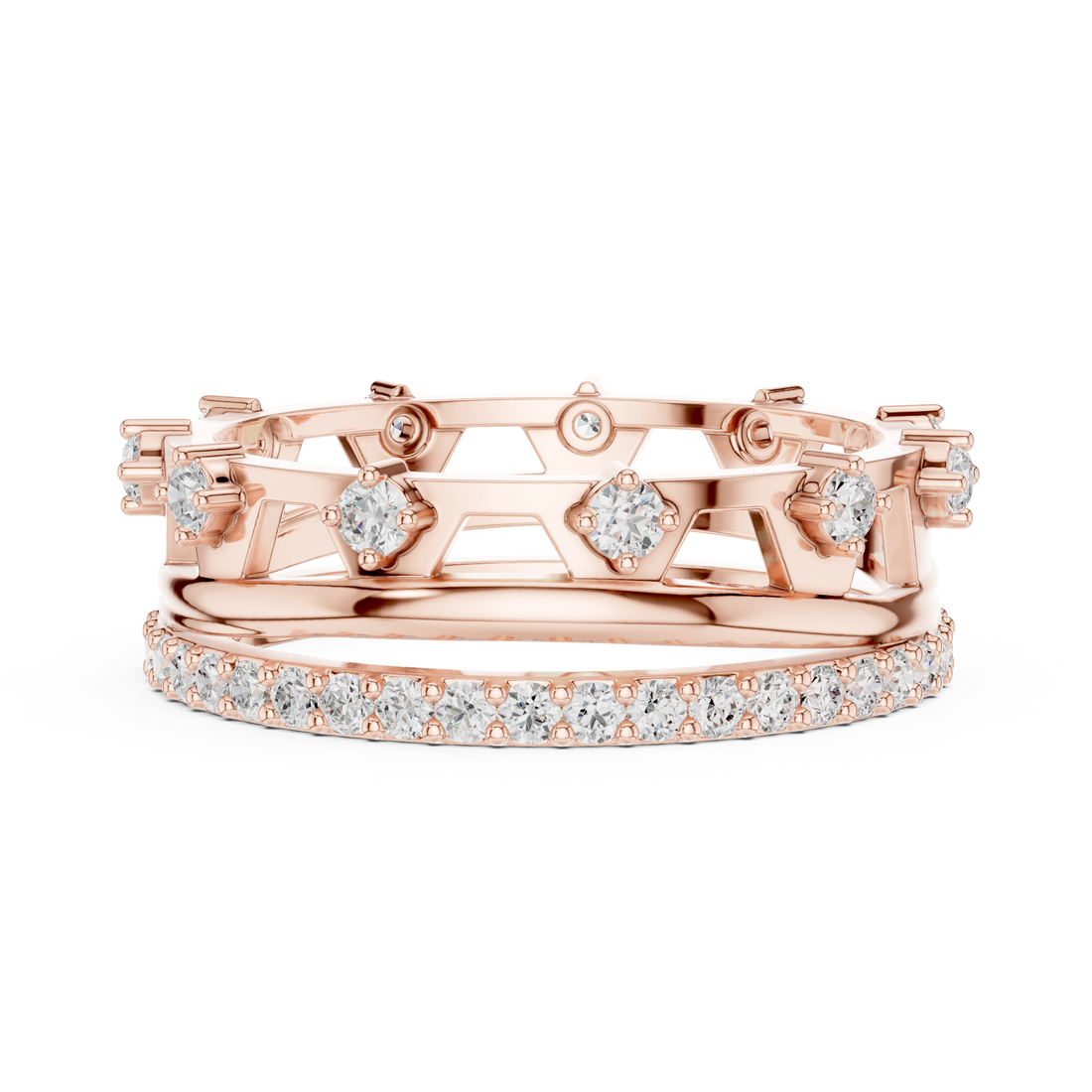 Stylish engagement jewellery set featuring modern elegant design.