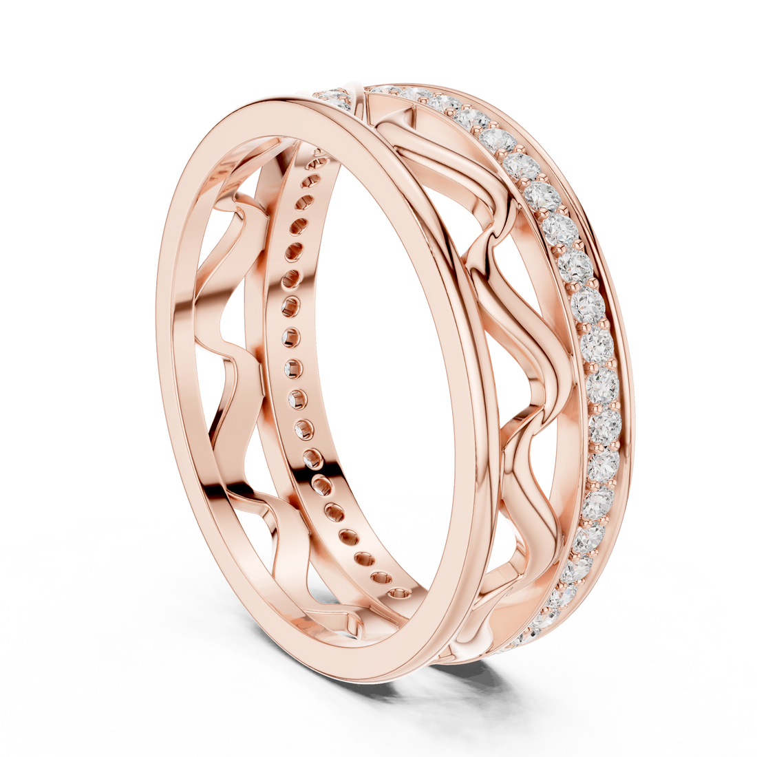Elegant hoop earrings featuring textured gold surface.