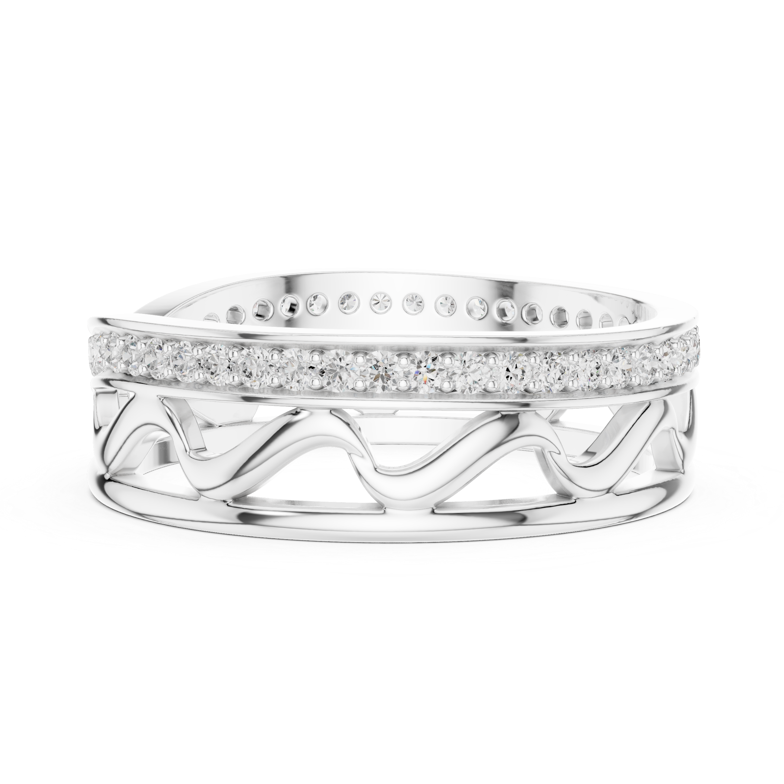 Stylish marquise diamond ring with elongated shape and delicate prong setting.