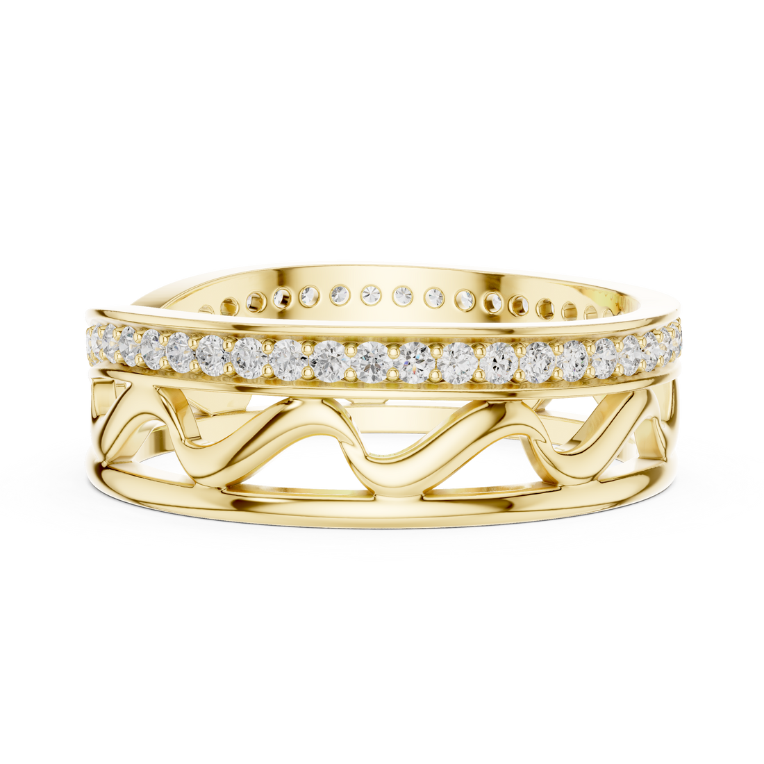 Luxury cluster diamond ring featuring multiple small stones forming dazzling centerpiece.
