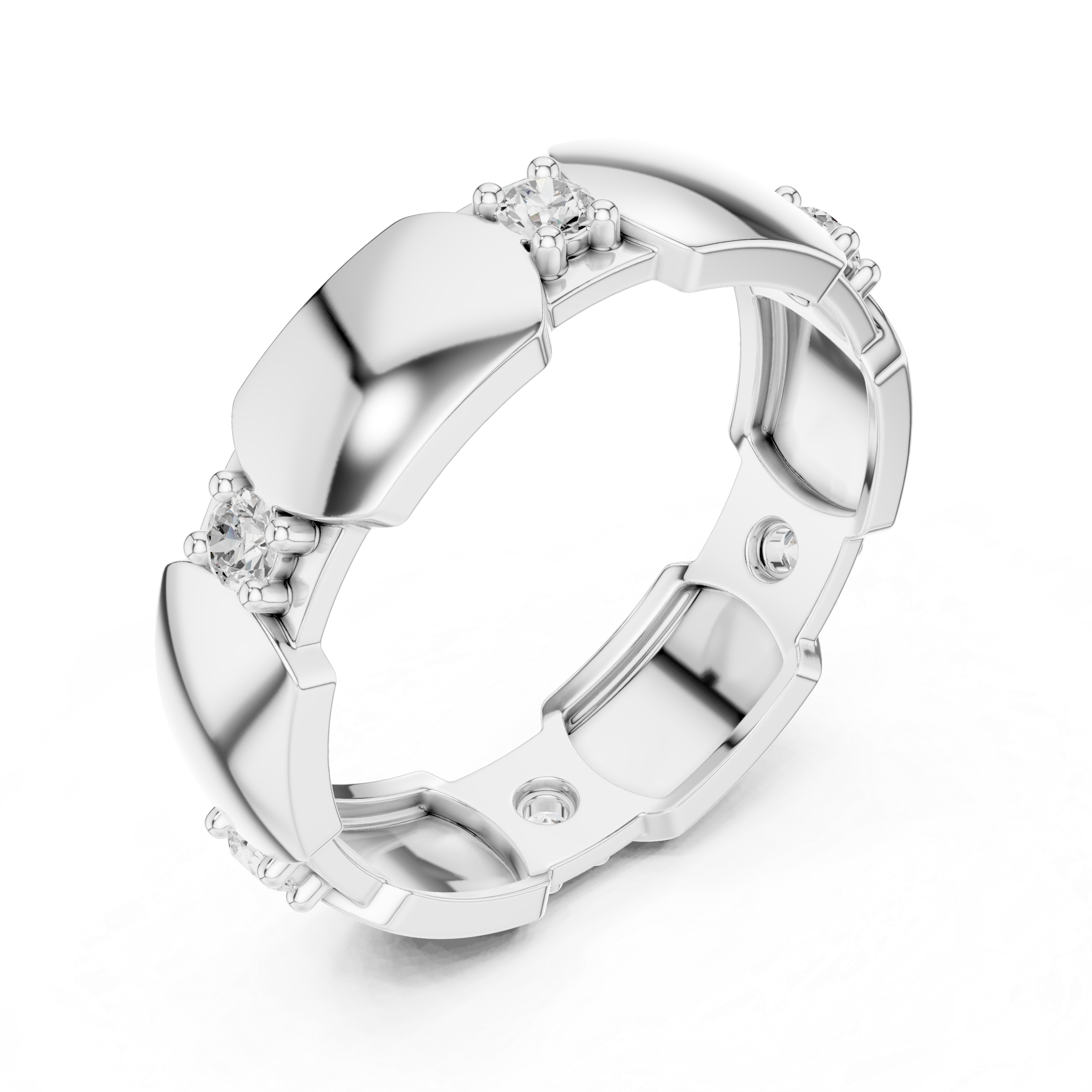 Luxury cluster diamond ring featuring multiple small stones forming dazzling centerpiece.