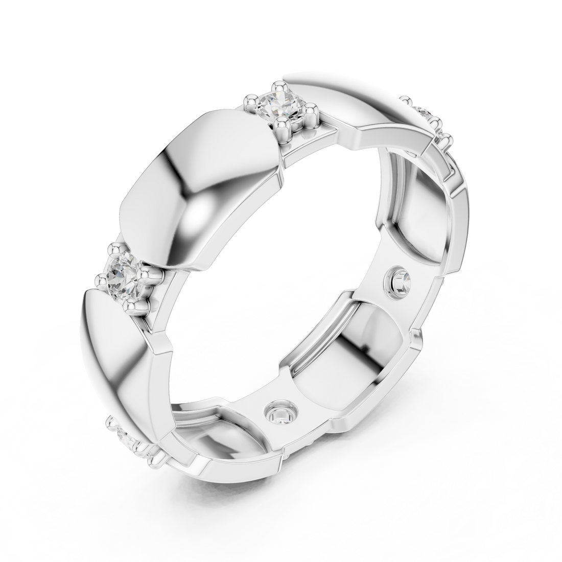 Luxury cluster diamond ring featuring multiple small stones forming dazzling centerpiece.