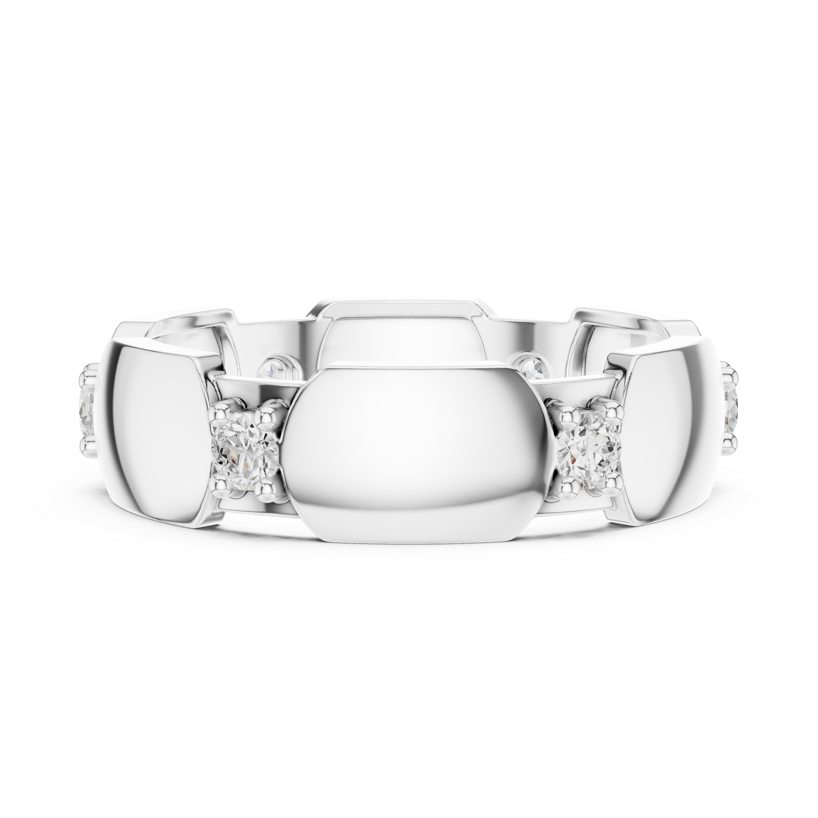 Designer floral diamond ring inspired by blooming flower patterns.