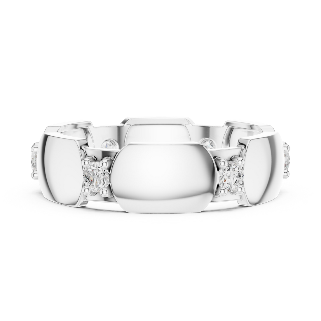 Designer floral diamond ring inspired by blooming flower patterns.