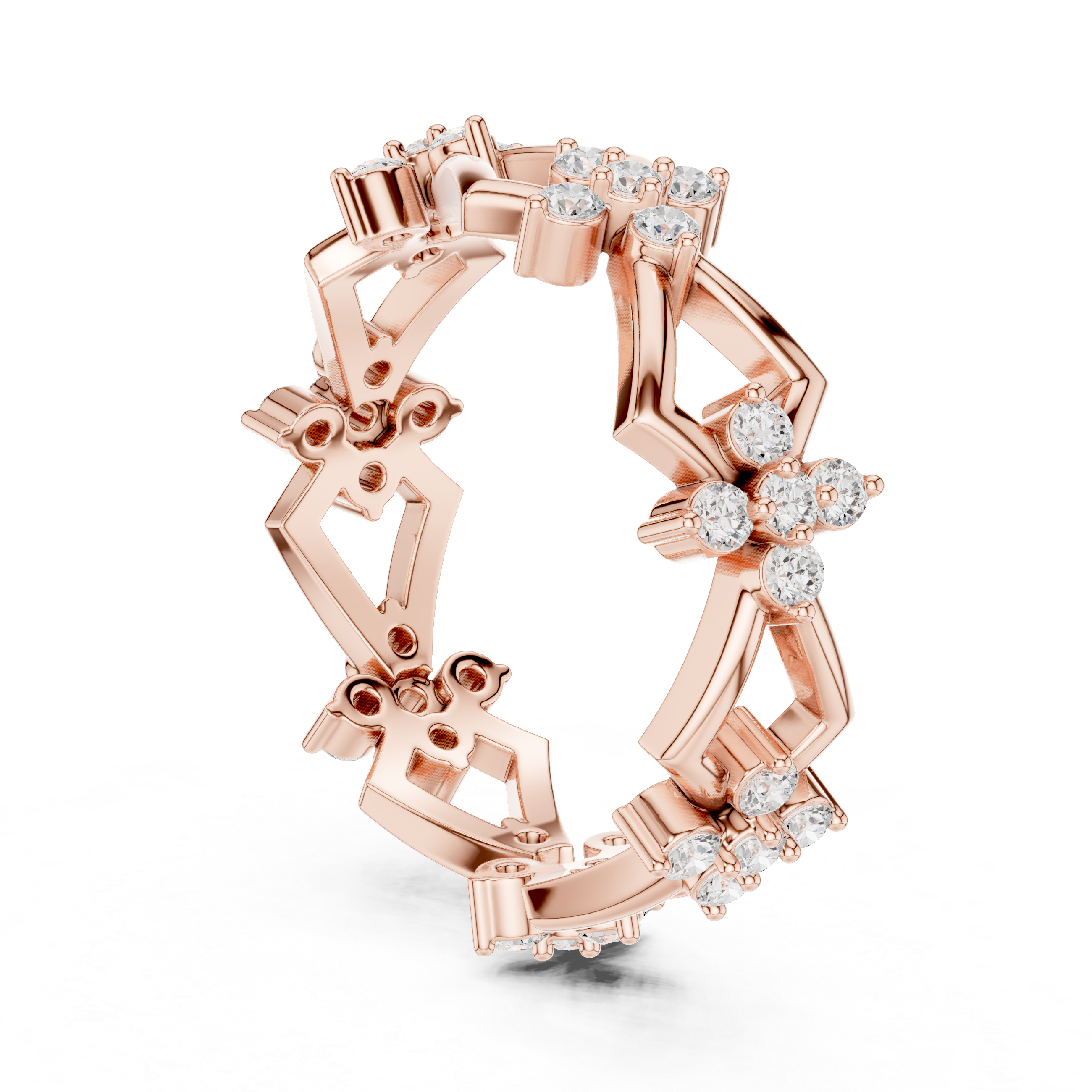 Designer baby ring featuring adjustable band and smooth edges.